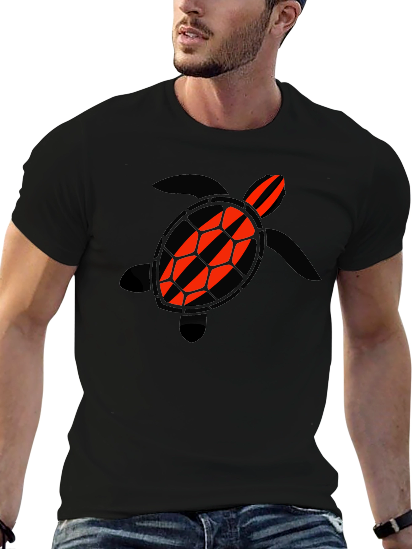 Turtle Graphic Tee - Black Casual Shirt