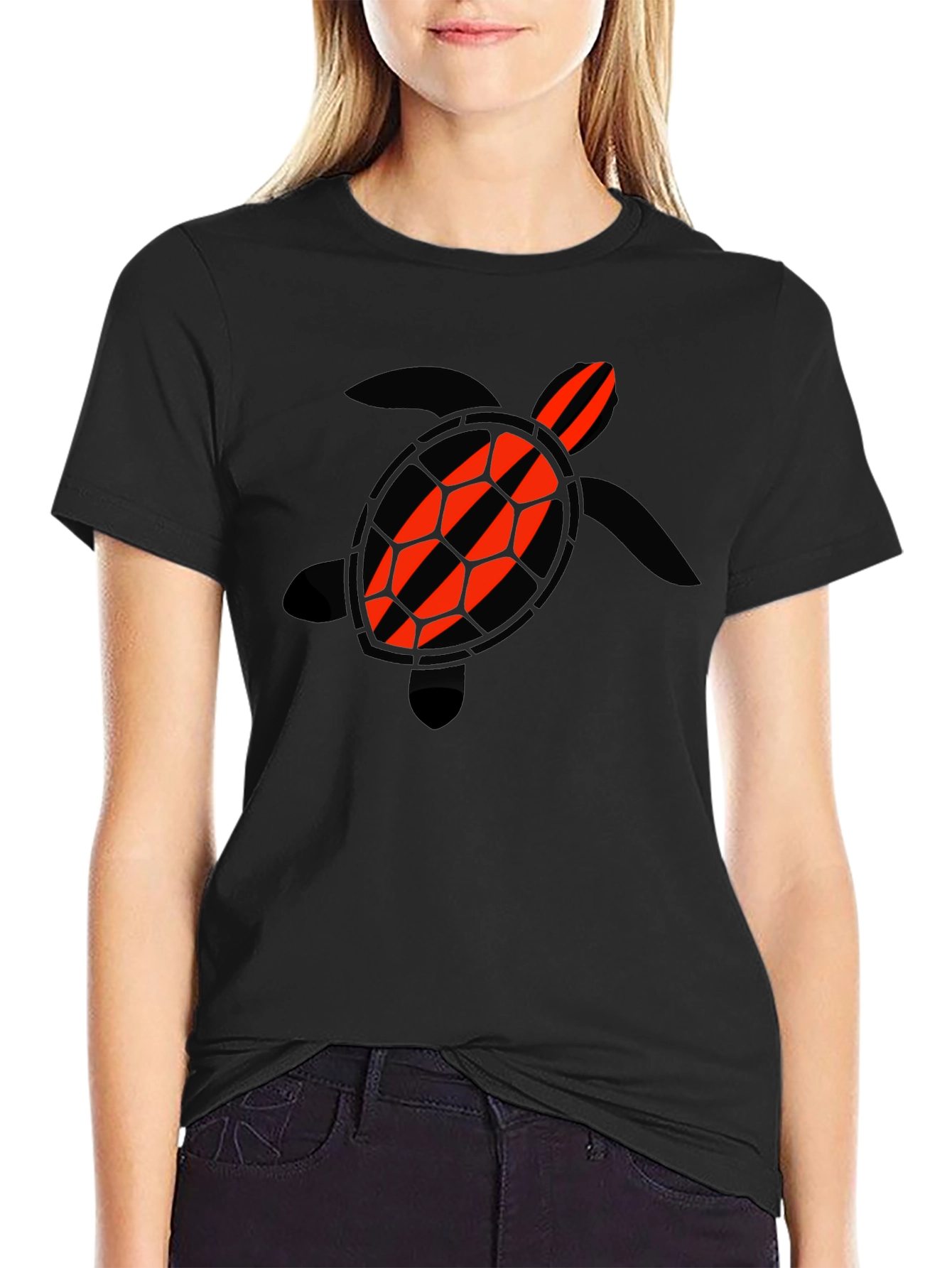 Turtle Graphic Tee - Black Casual Shirt