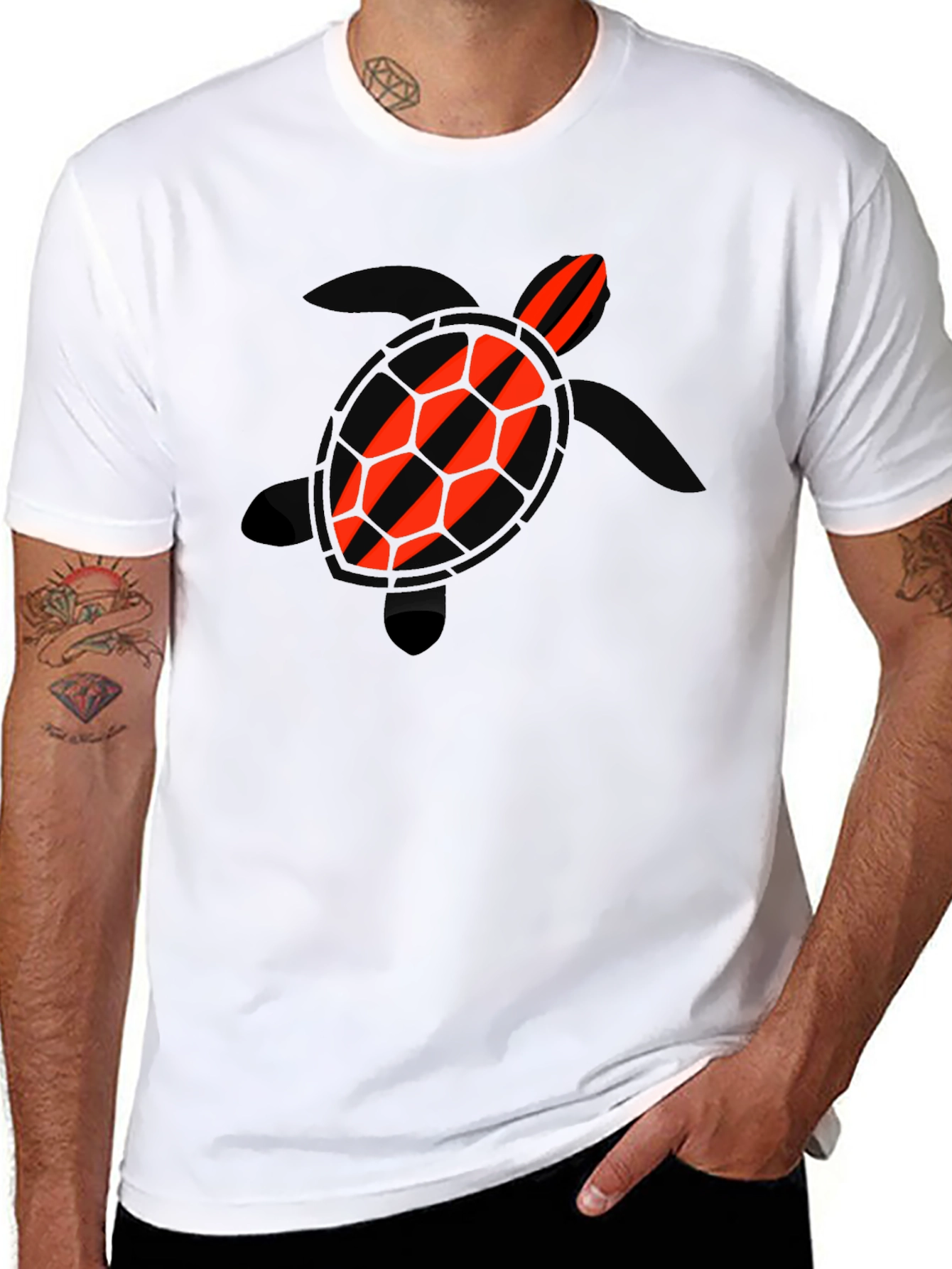 Turtle Graphic Tee - Black Casual Shirt