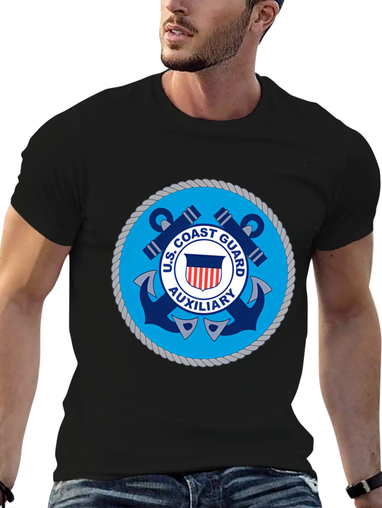 U.S. Coast Guard Auxiliary T-Shirt Black