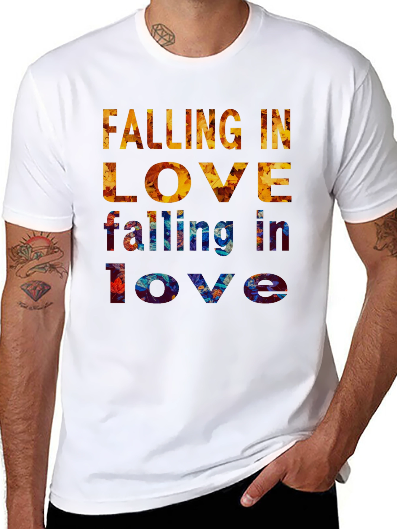 Falling In Love Graphic Print Tee