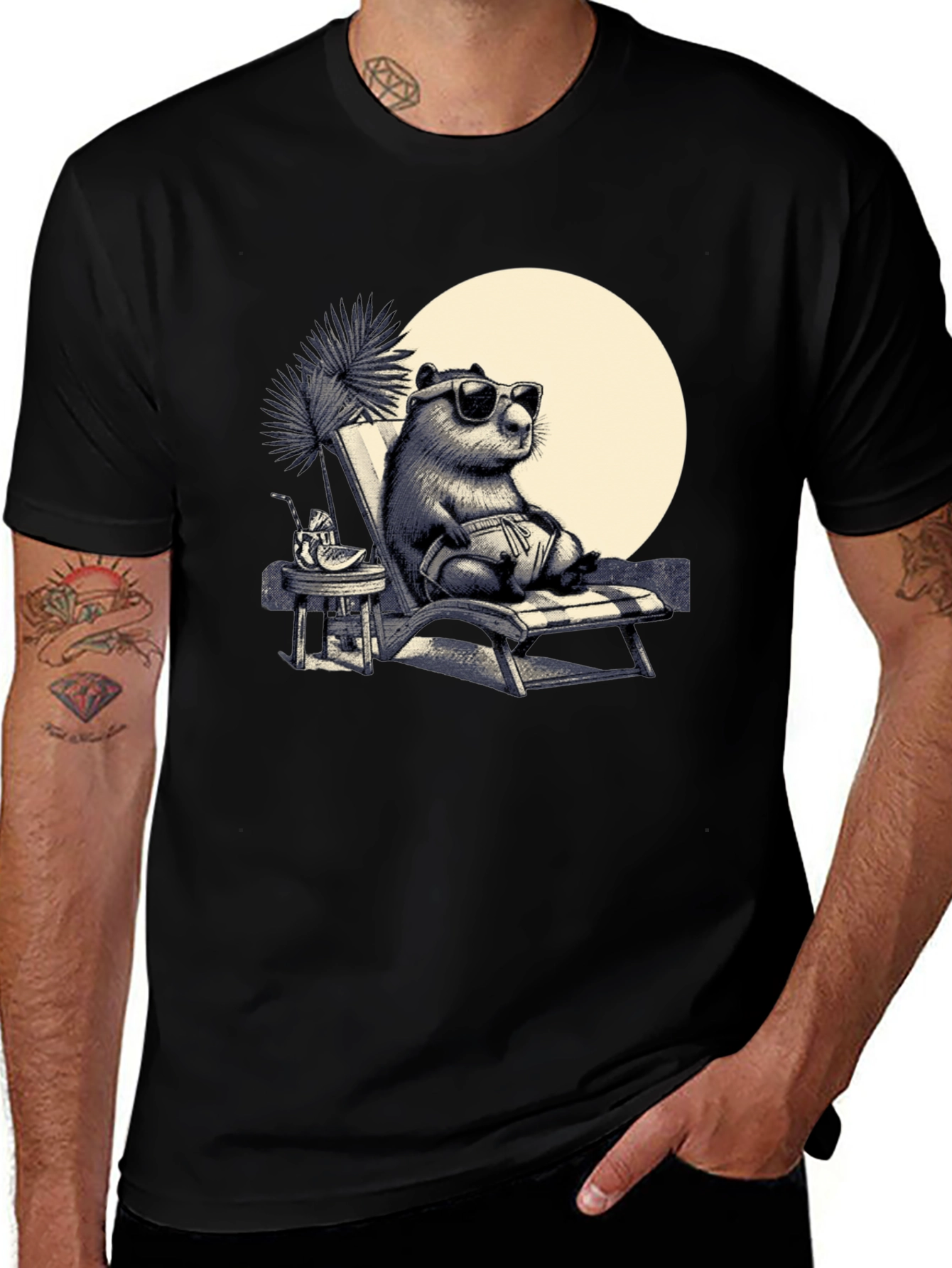 Cool Capybara Beach T-Shirt