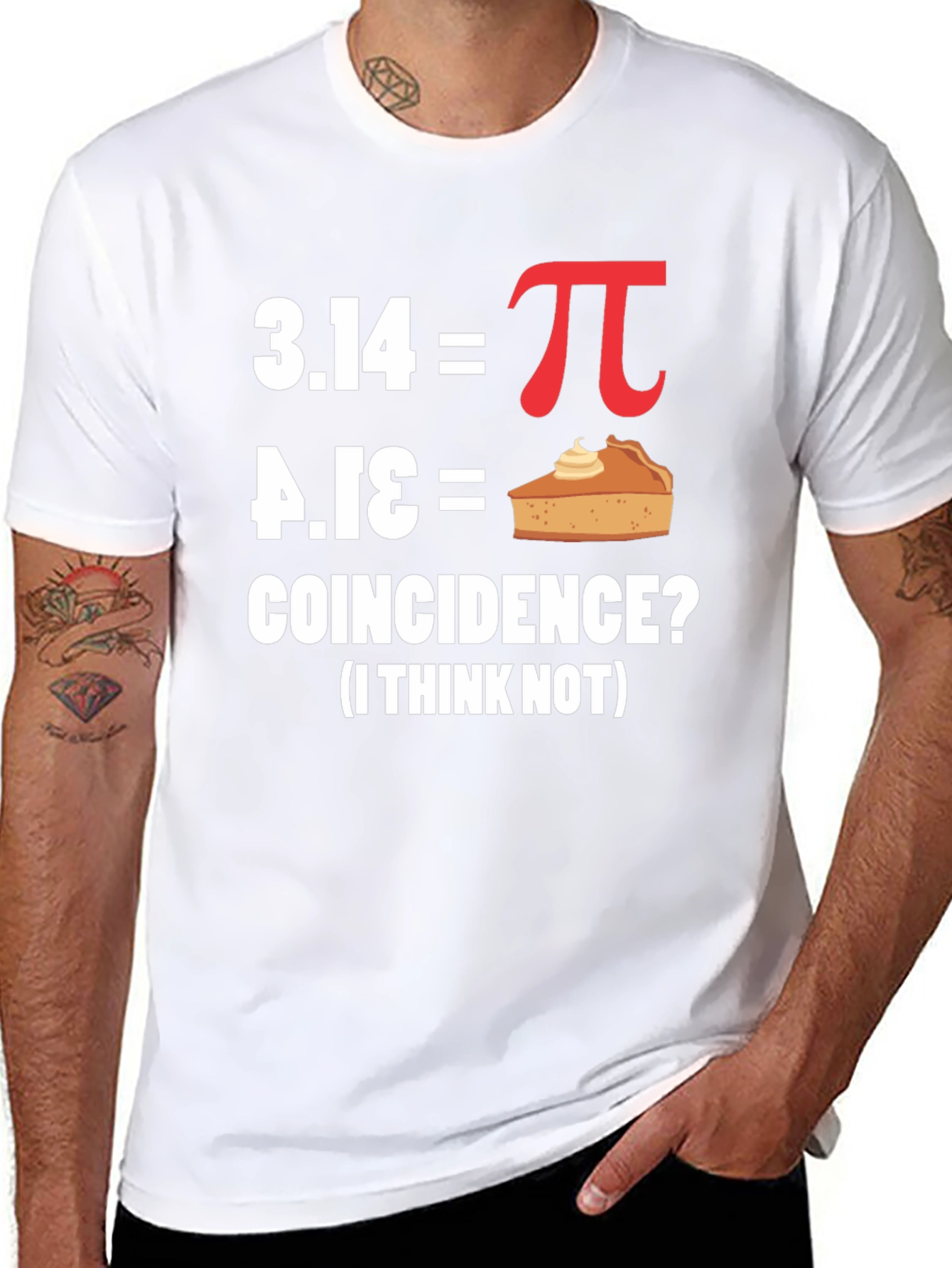Funny Pi Day Coincidence Math T-Shirt