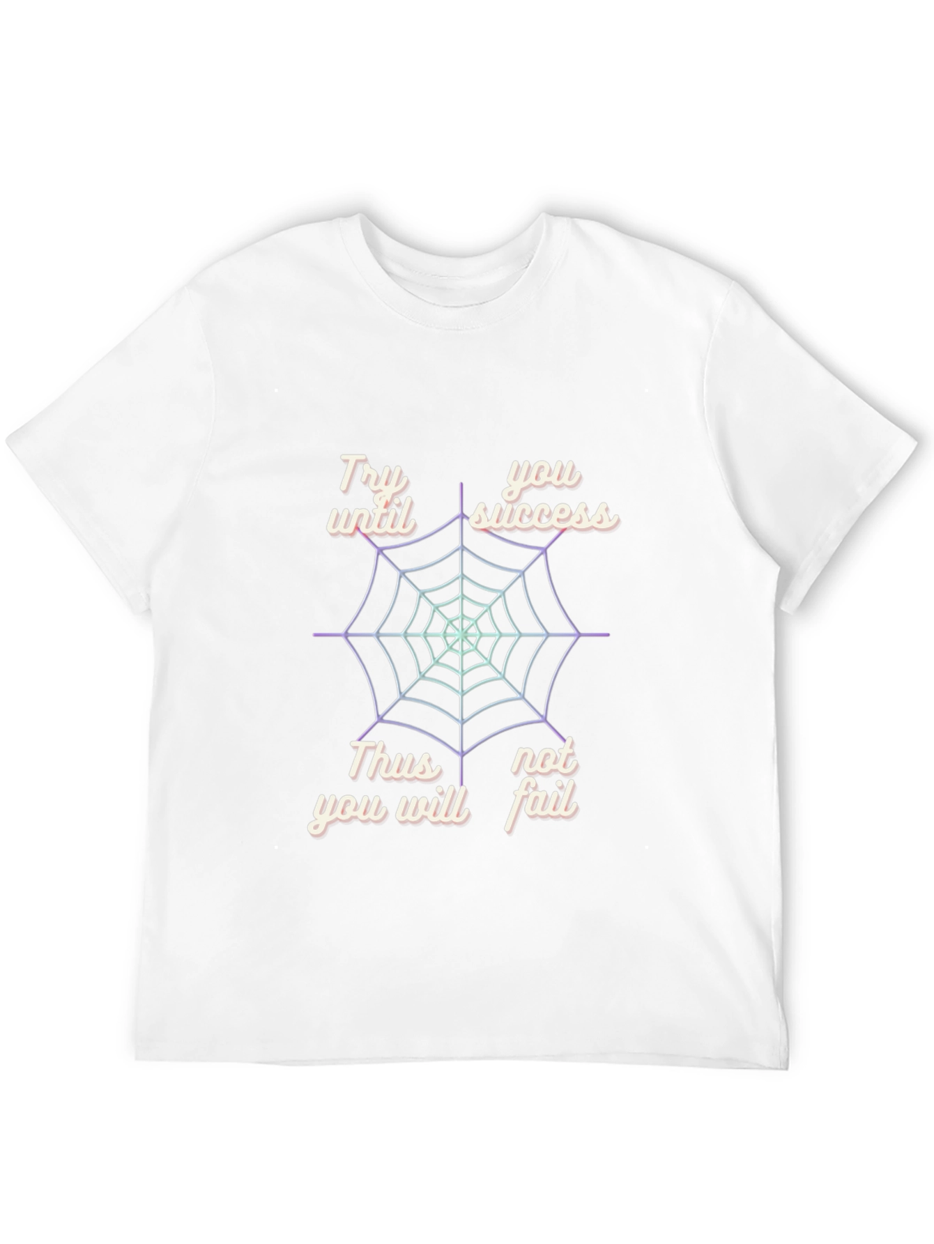 Try Until You Succeed Mens Black Graphic Tee