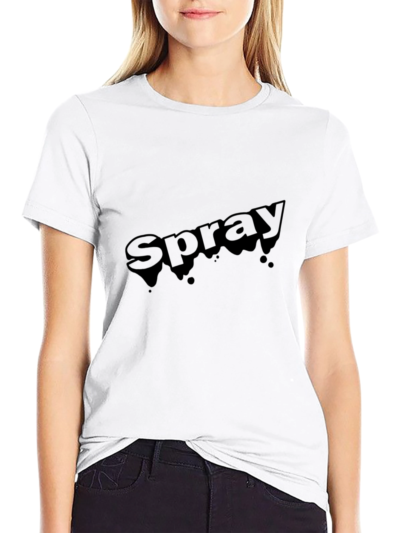 Mens Black Spray T-Shirt
