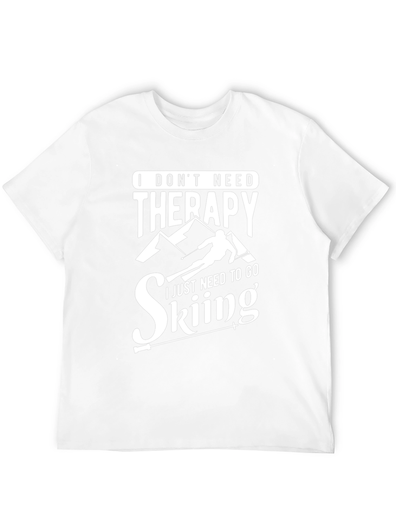 Funny Skiing Therapy T-Shirt