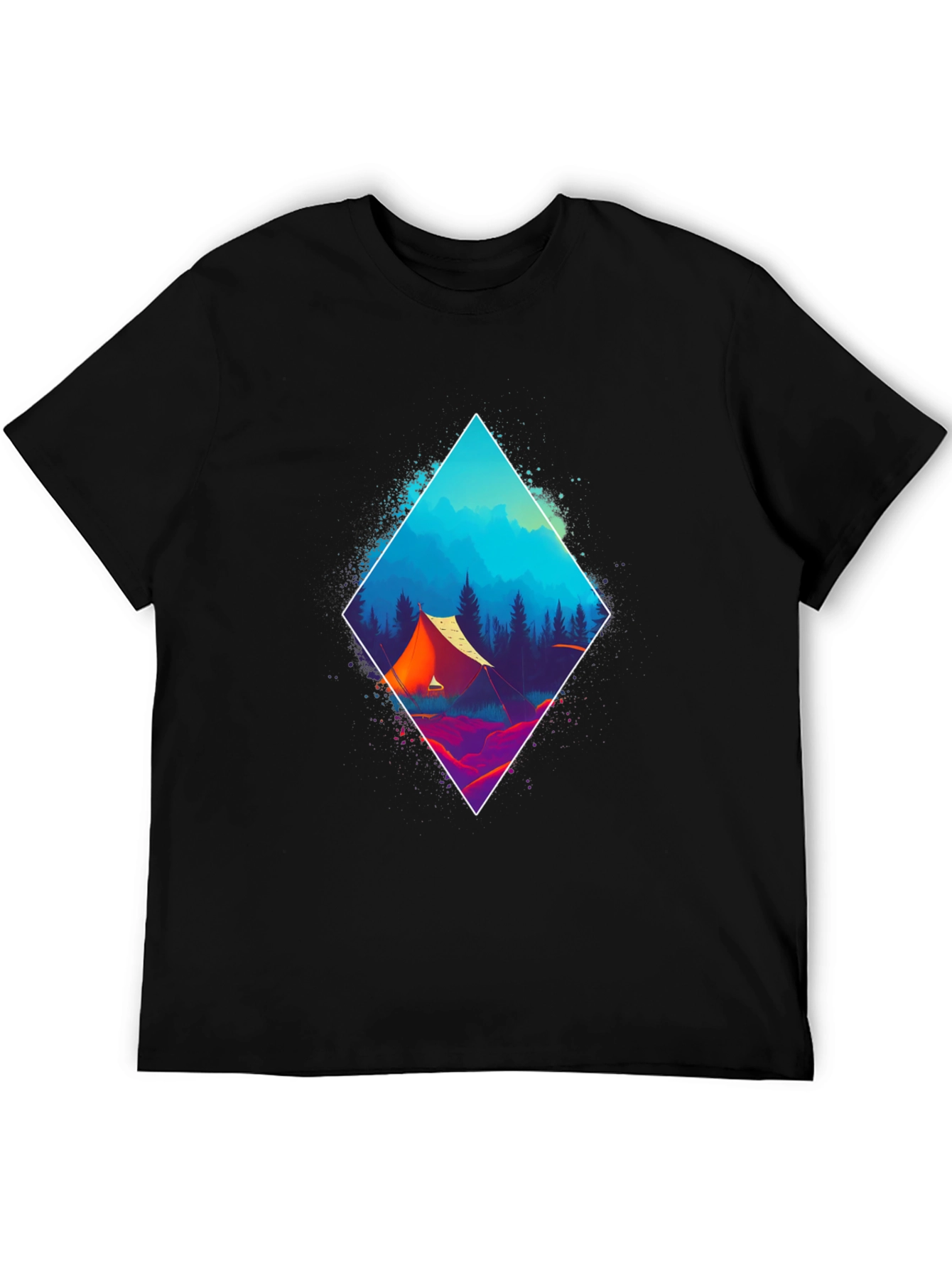 Vibrant Camping Scene Graphic Tee