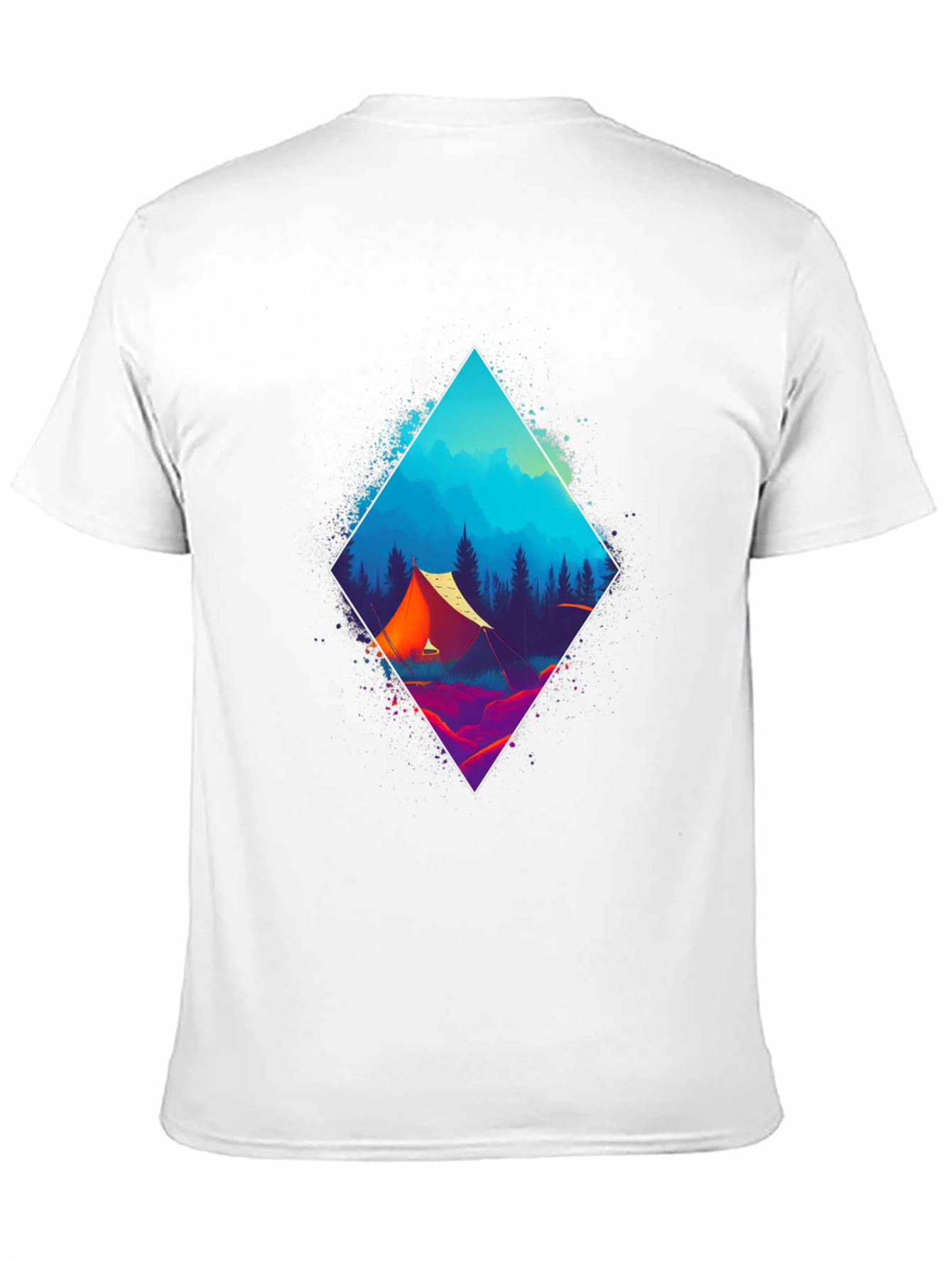 Vibrant Camping Scene Graphic Tee