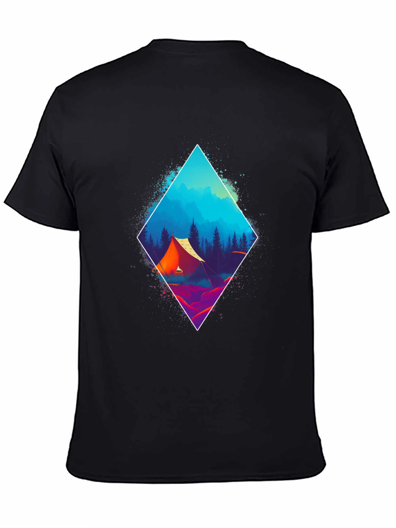 Vibrant Camping Scene Graphic Tee