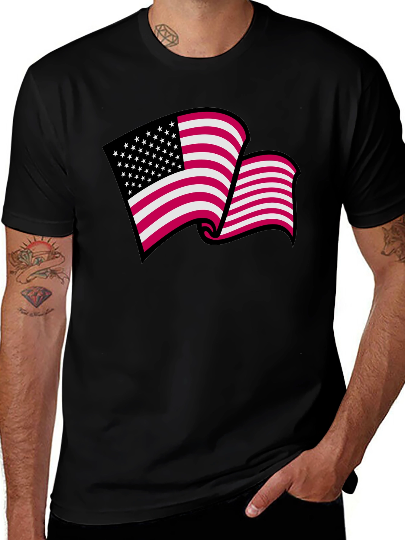 American Flag Graphic T-Shirt