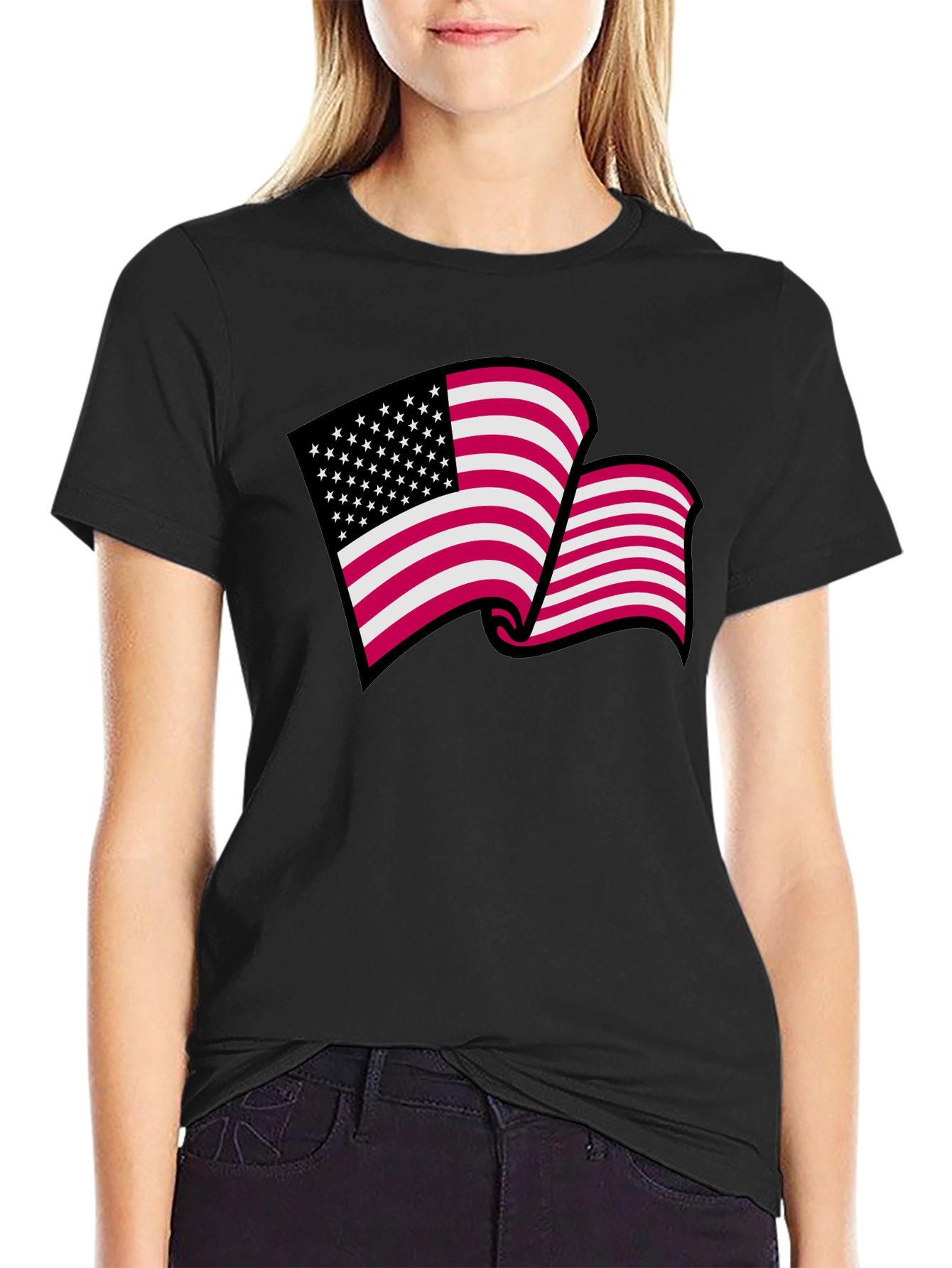 American Flag Graphic T-Shirt