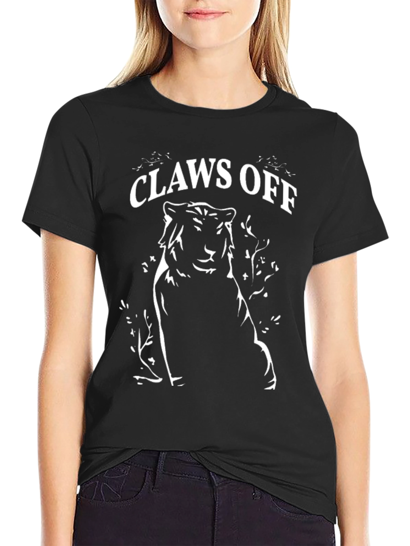 Claws Off Graphic Tee - Black Cotton T-Shirt