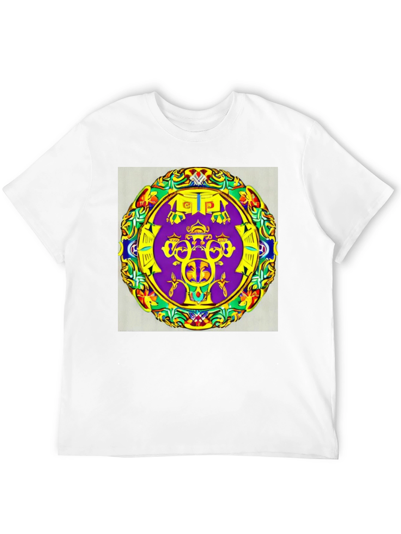 Vibrant Patterned Graphic Tee