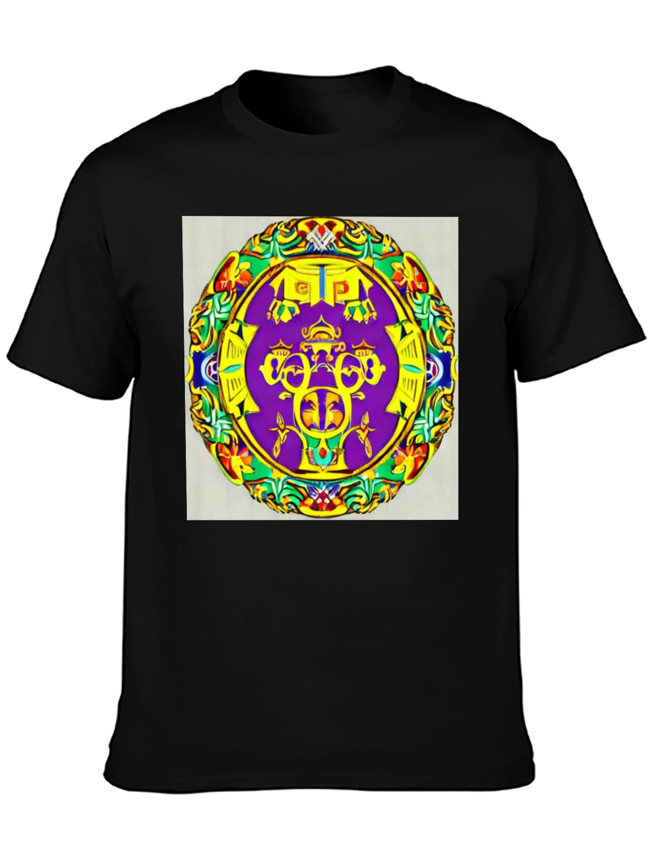 Vibrant Patterned Graphic Tee