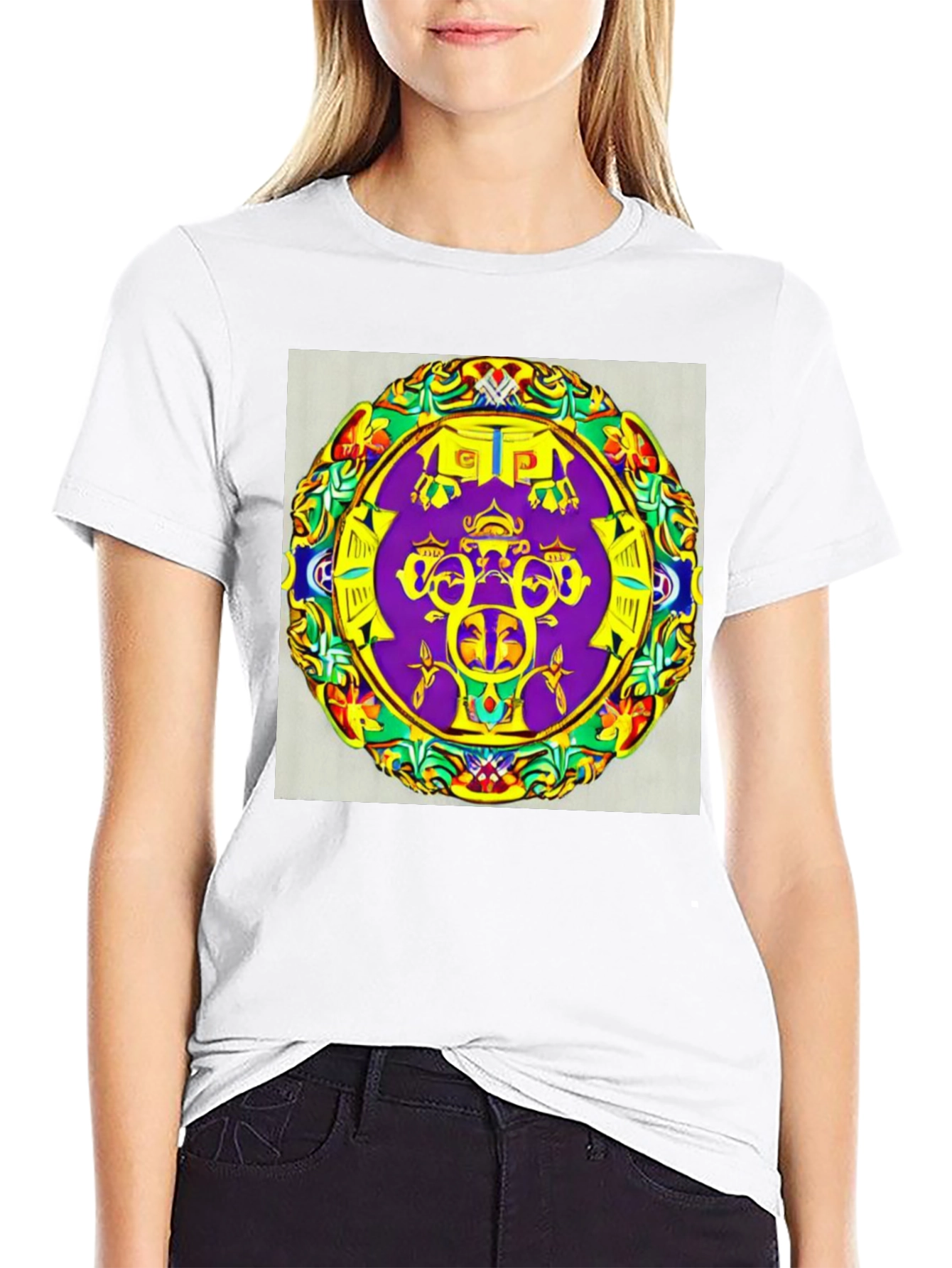 Vibrant Patterned Graphic Tee