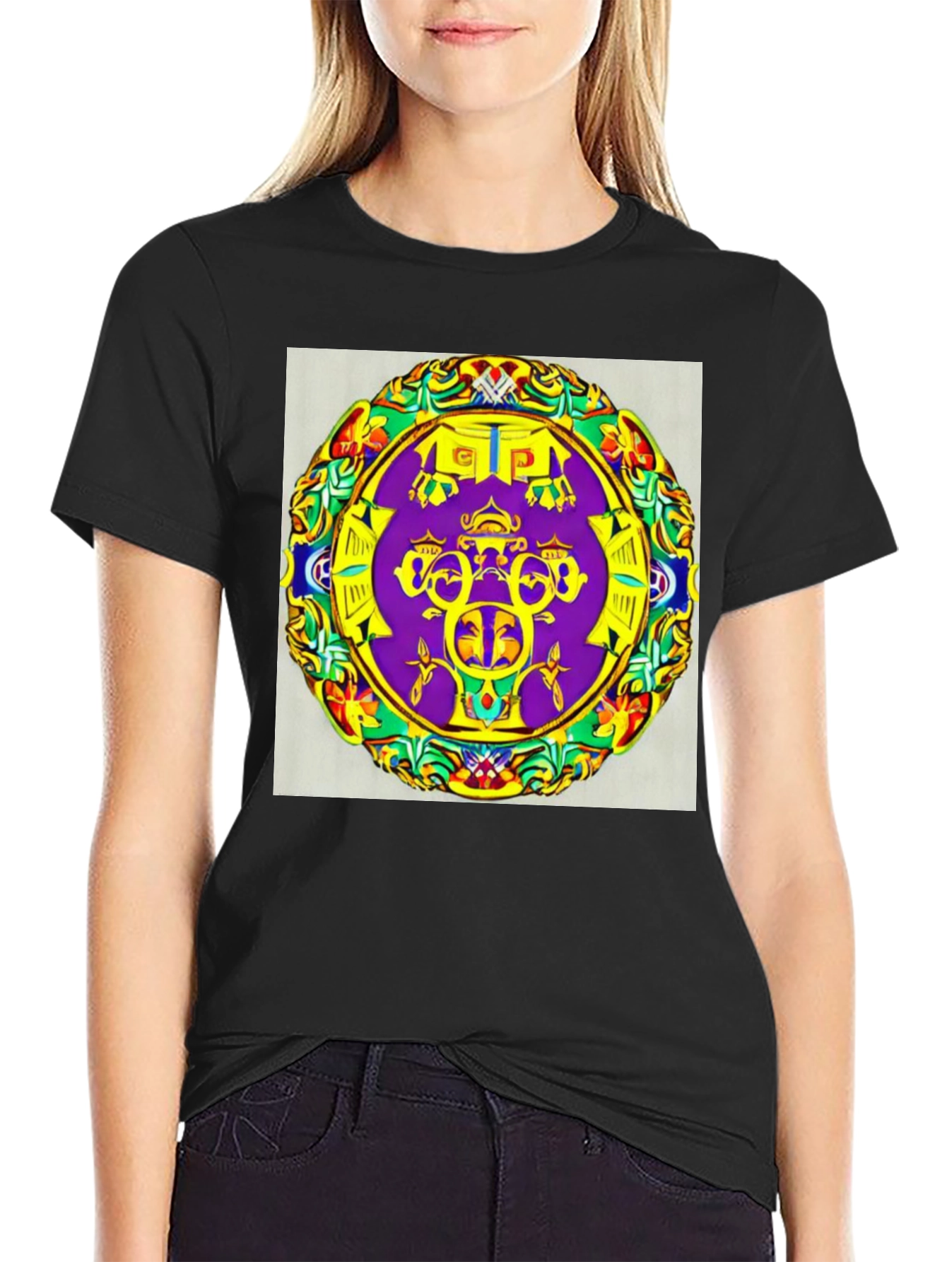 Vibrant Patterned Graphic Tee