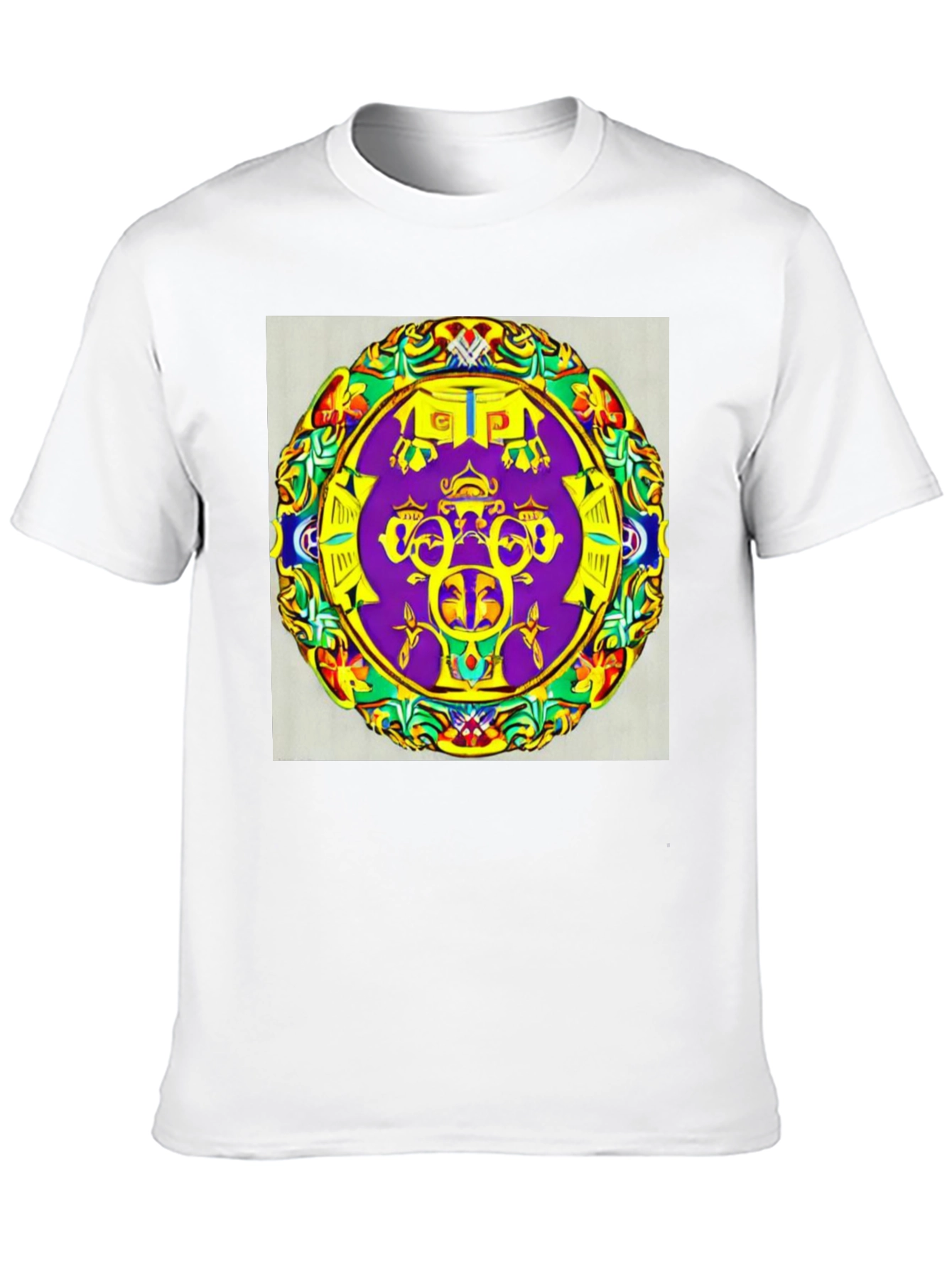 Vibrant Patterned Graphic Tee