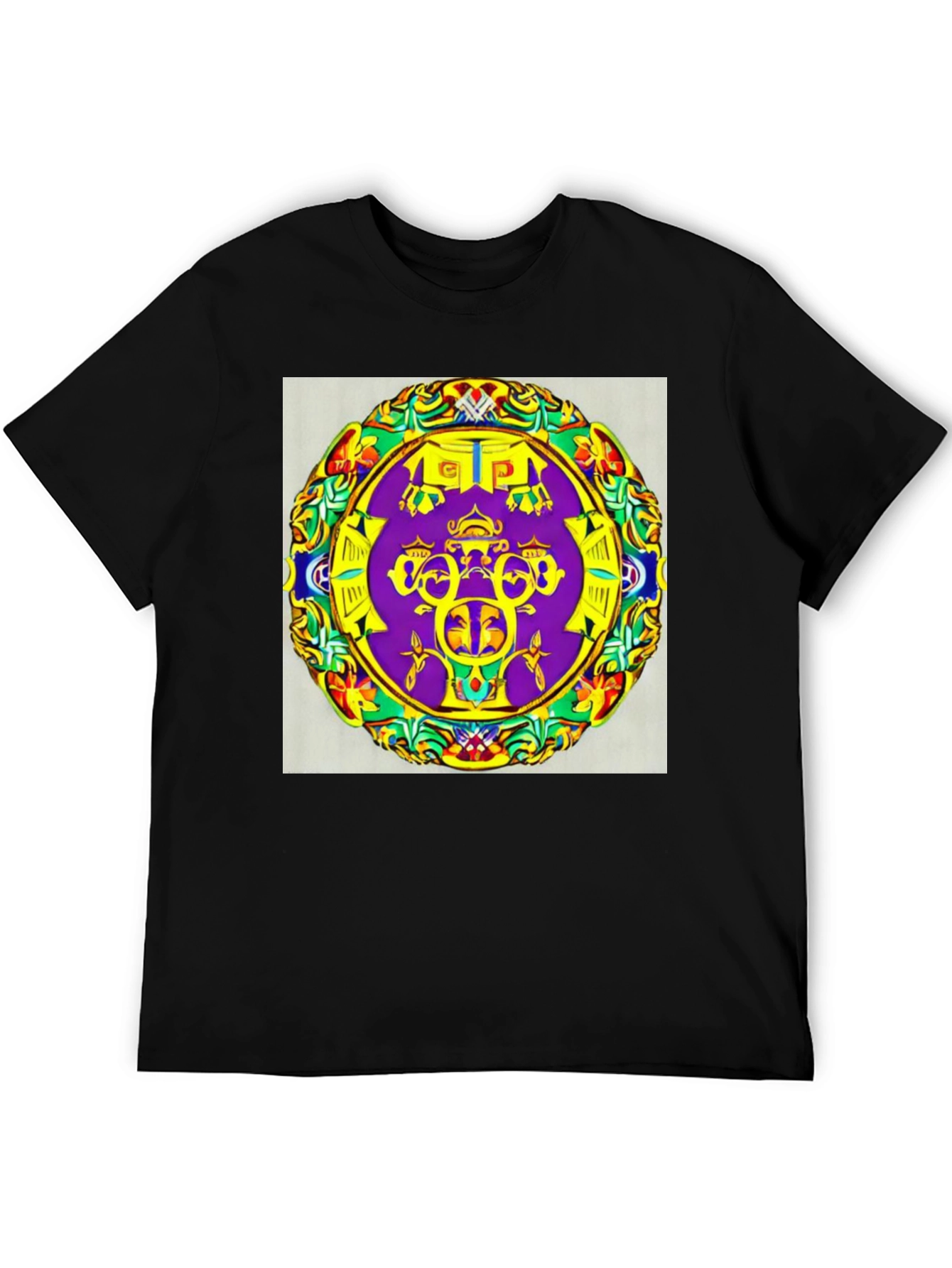Vibrant Patterned Graphic Tee