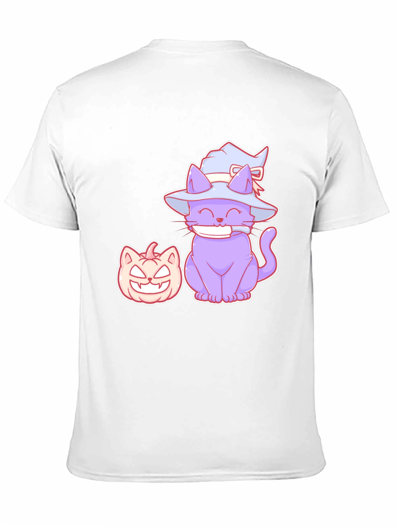 Halloween Cat and Pumpkin Graphic T-Shirt