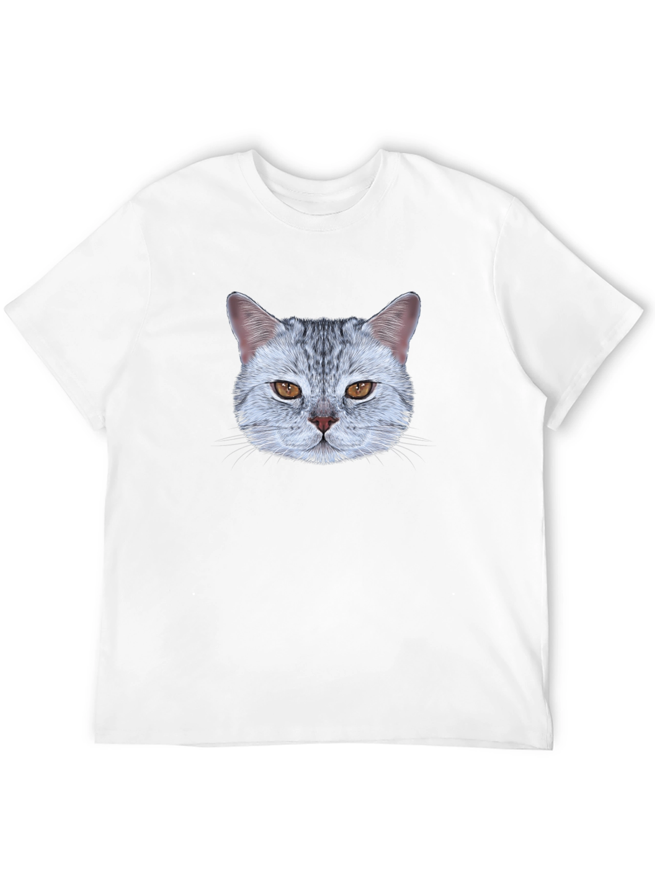 Cat Face Graphic Tee - Unique Design