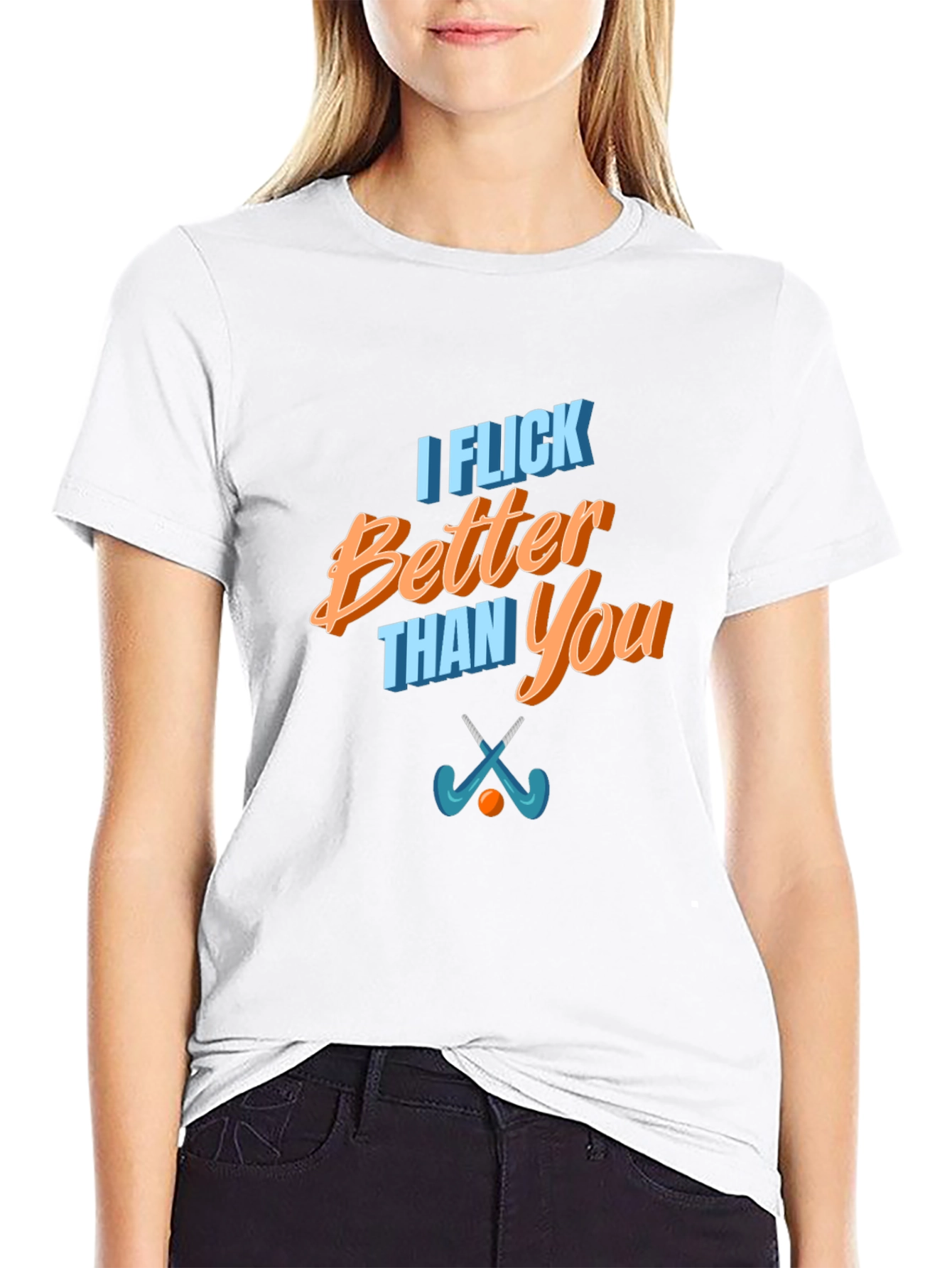 Funny I Flick Better Than You Hockey T-Shirt