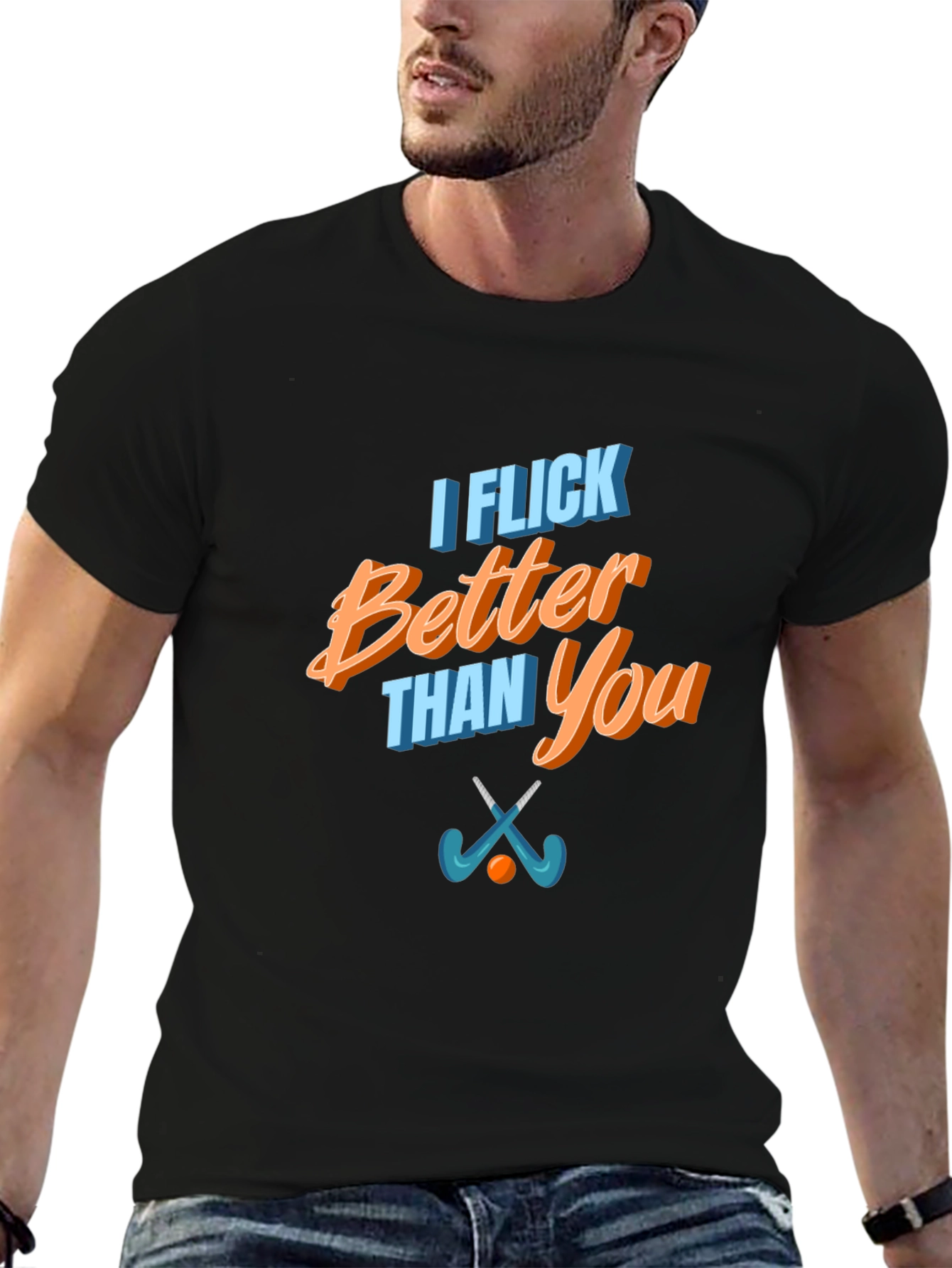 Funny I Flick Better Than You Hockey T-Shirt