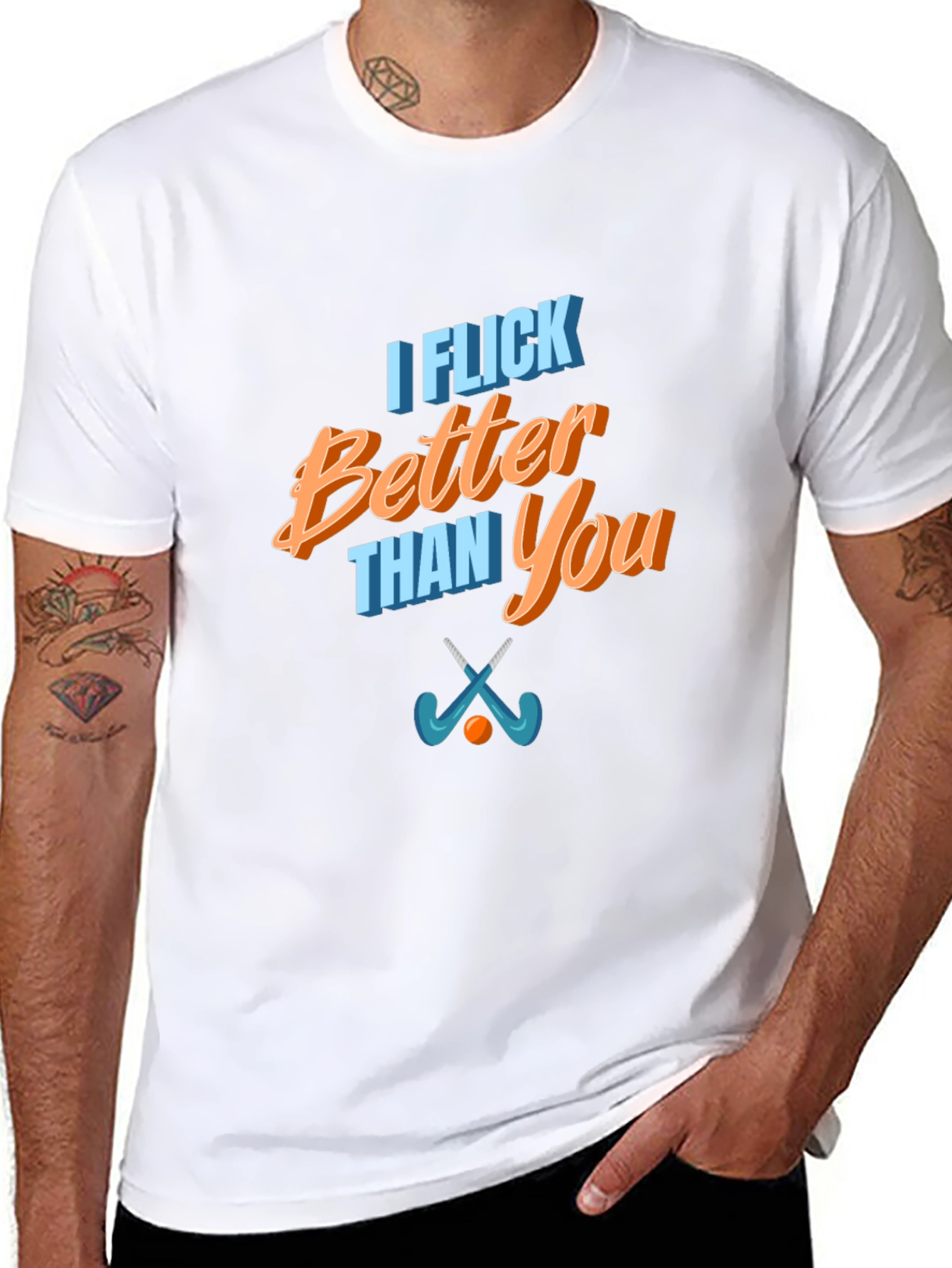Funny I Flick Better Than You Hockey T-Shirt