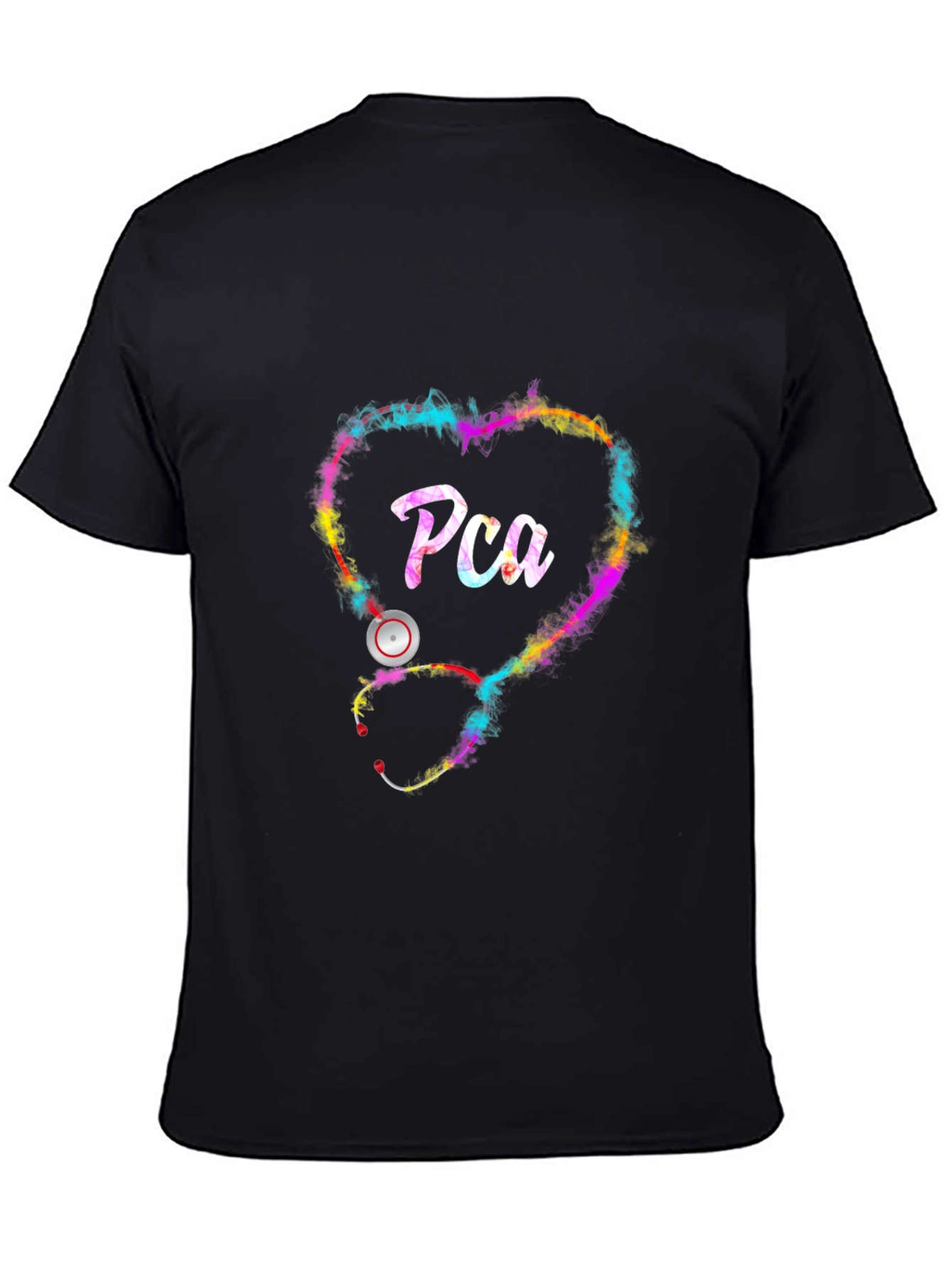PCA Heart Stethoscope Graphic Tee - Black