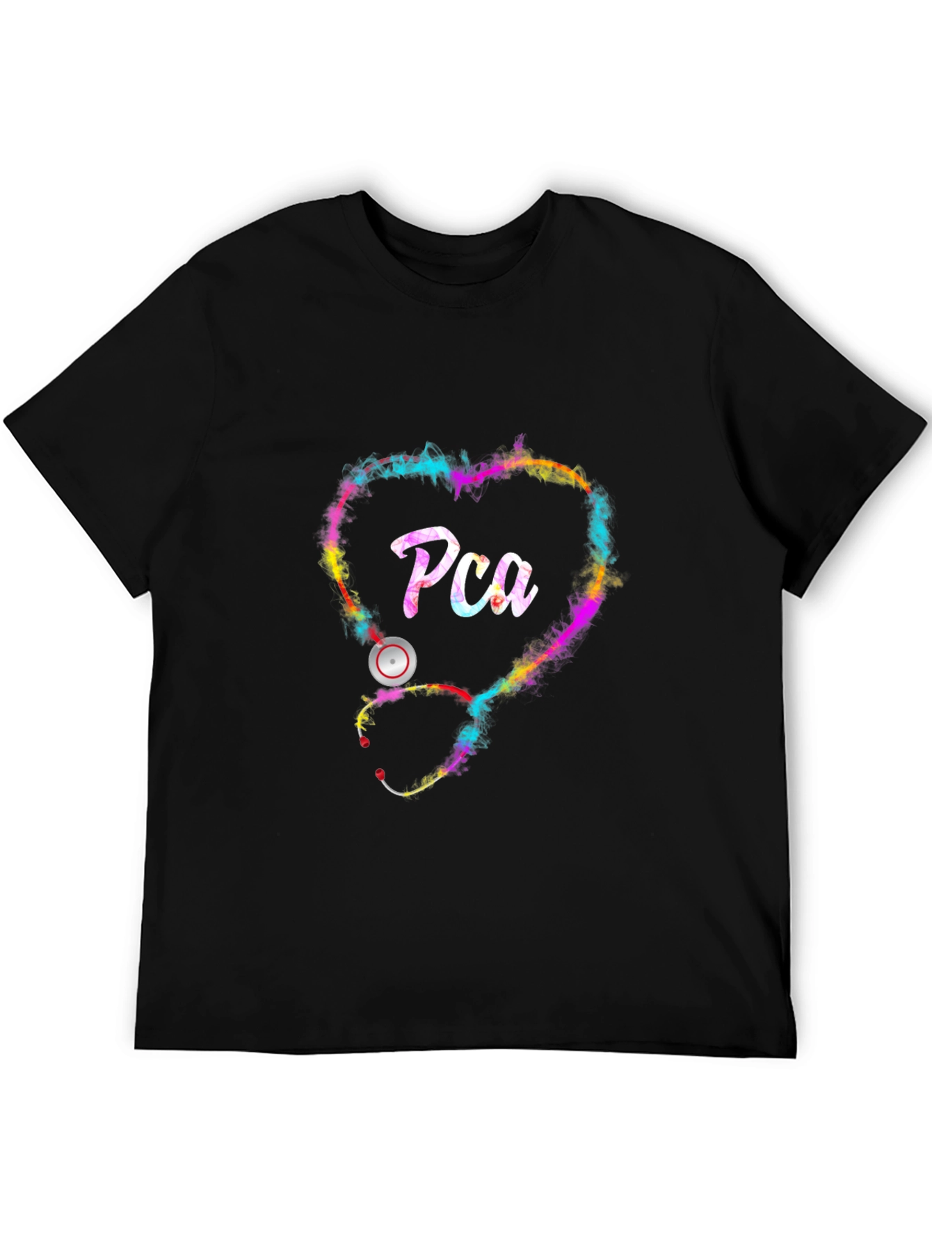 PCA Heart Stethoscope Graphic Tee - Black