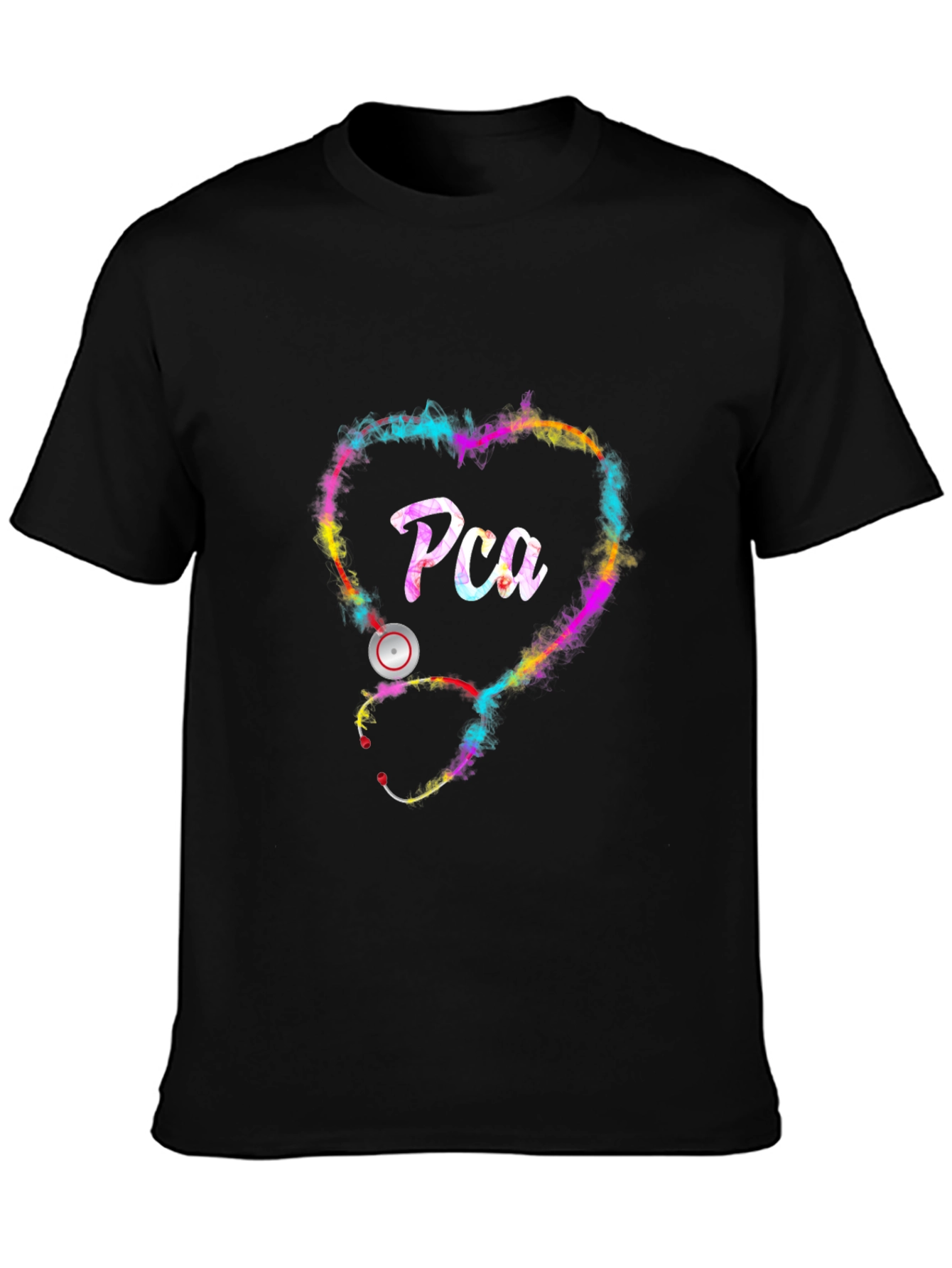PCA Heart Stethoscope Graphic Tee - Black