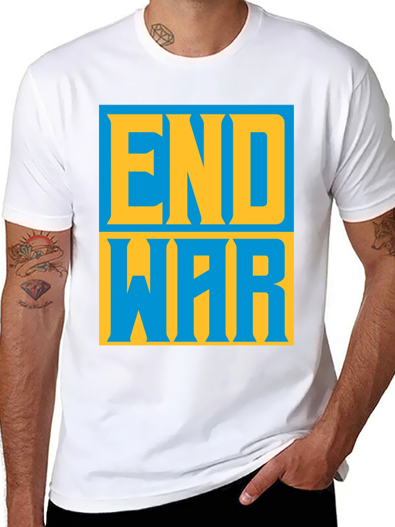 End War Graphic Tee - Bold Peace Statement