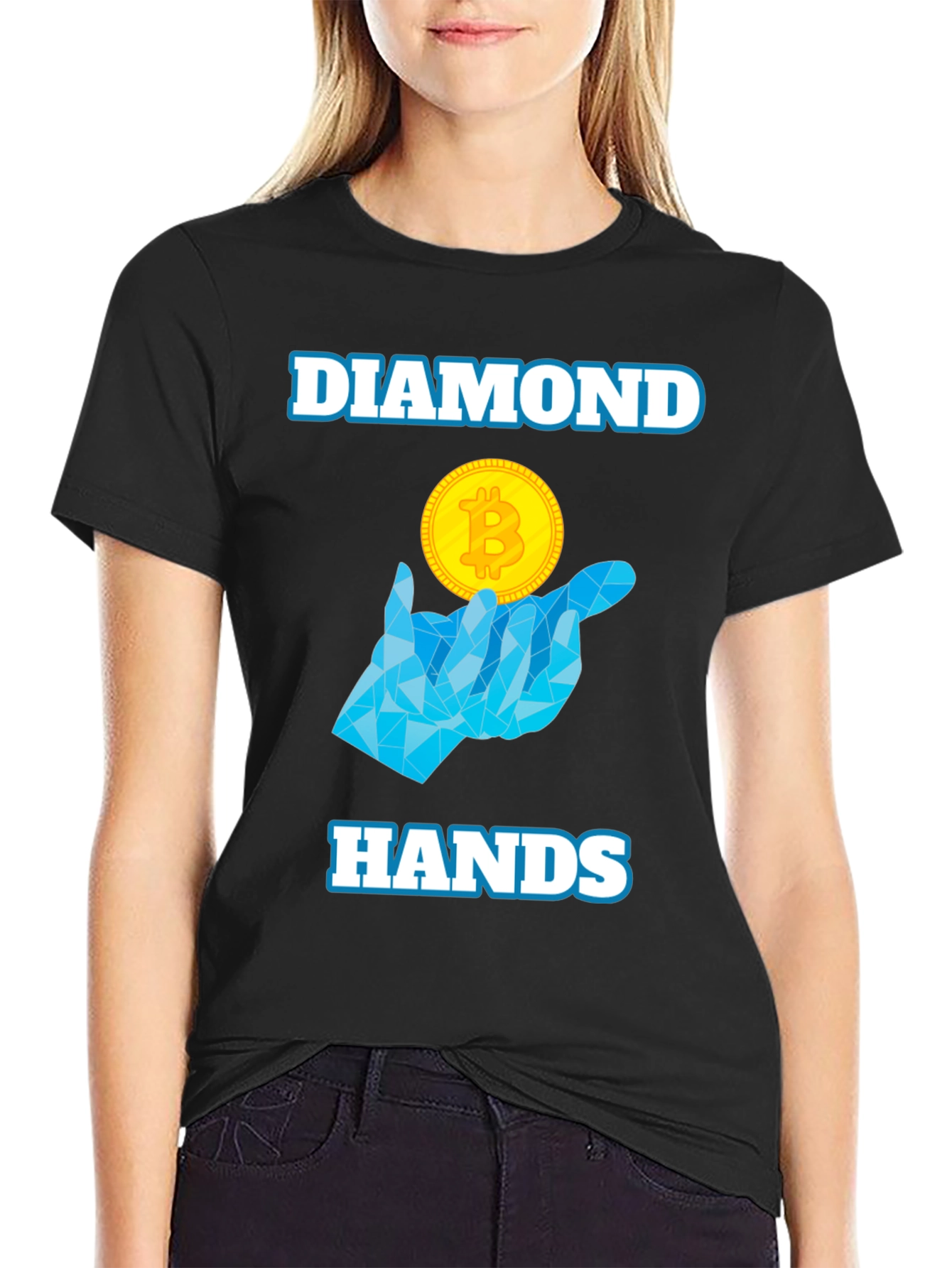 Diamond Hands Bitcoin Crypto T-Shirt