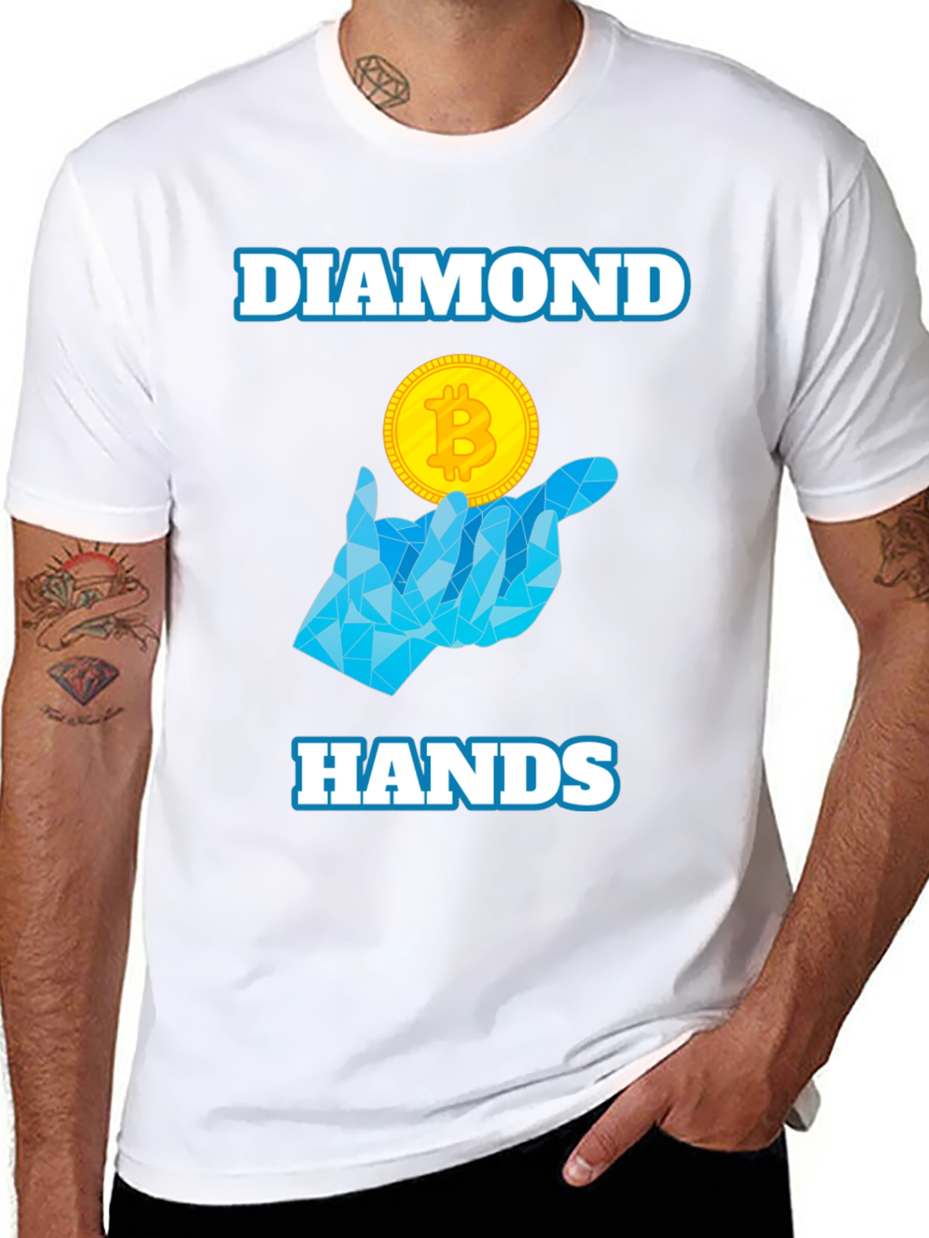 Diamond Hands Bitcoin Crypto T-Shirt