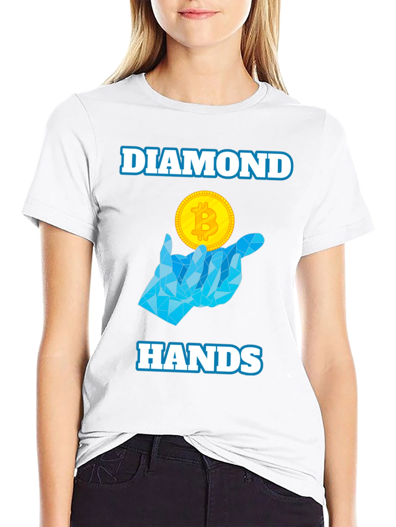Diamond Hands Bitcoin Crypto T-Shirt