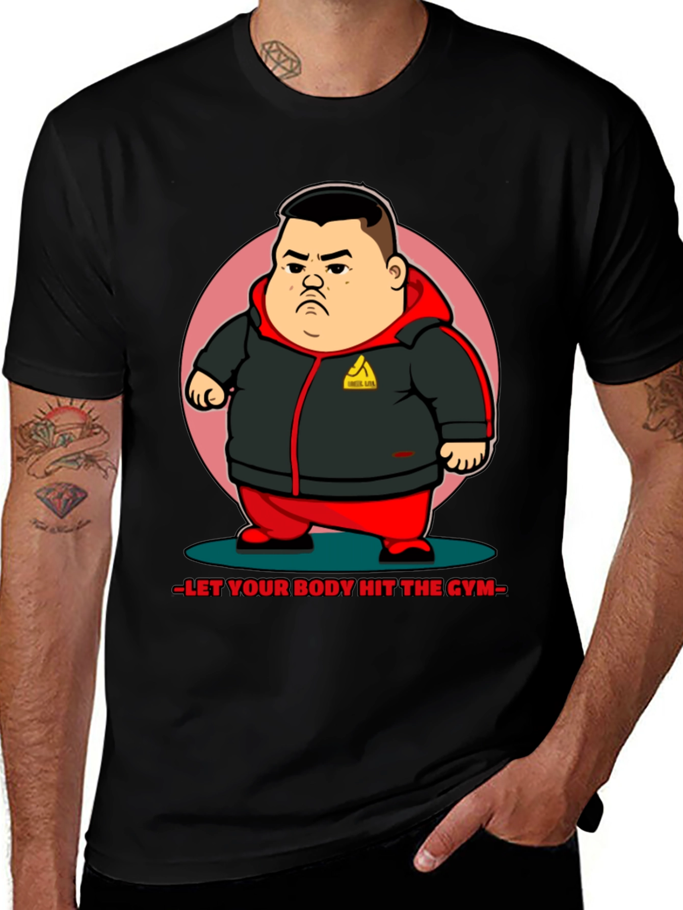 Hit the Gym Graphic Tee - Mens Black T-Shirt