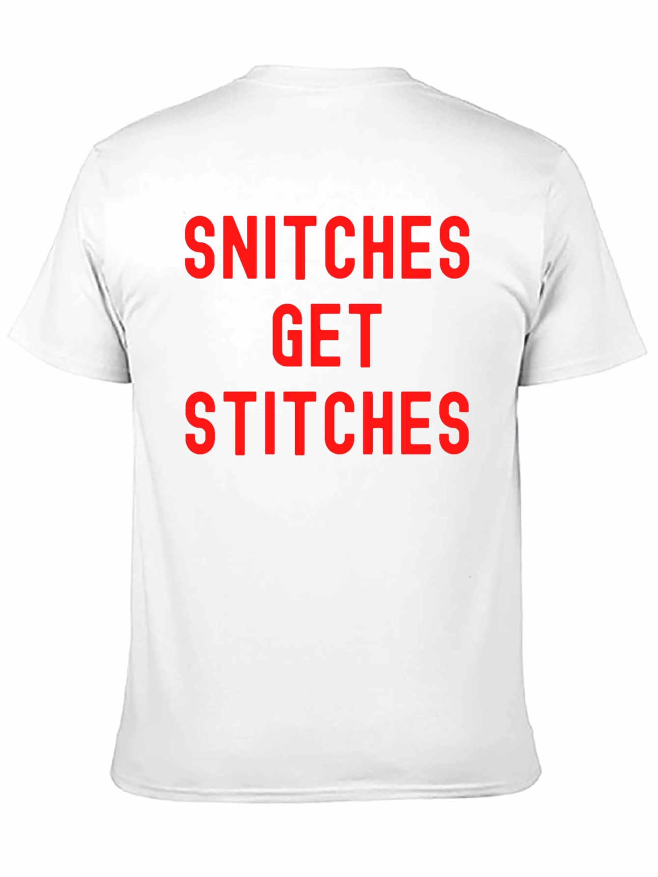 Snitches Get Stitches Black Graphic Tee