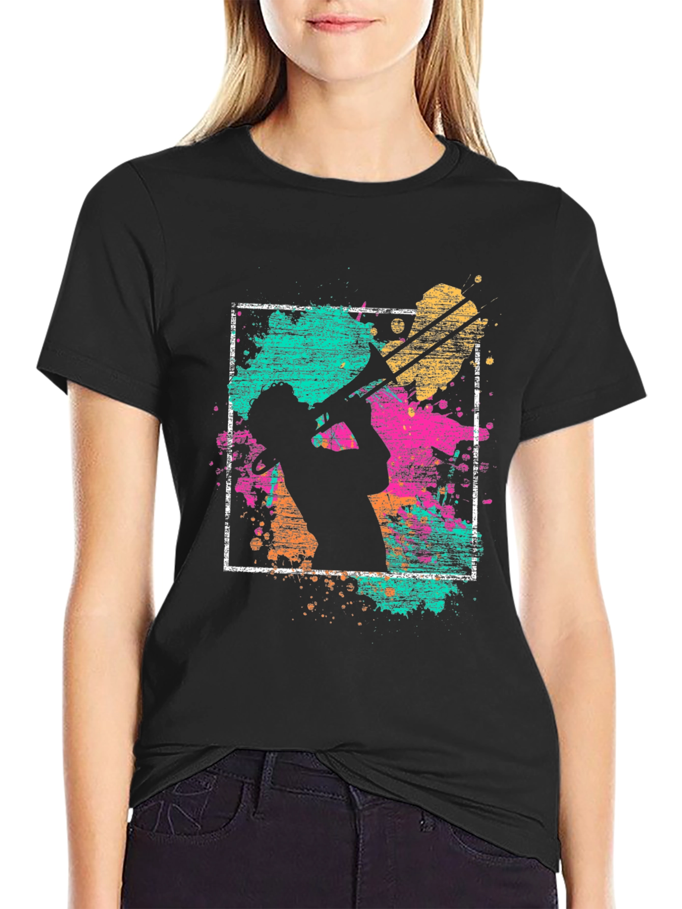 Jazz Trombone Player Graphic Tee