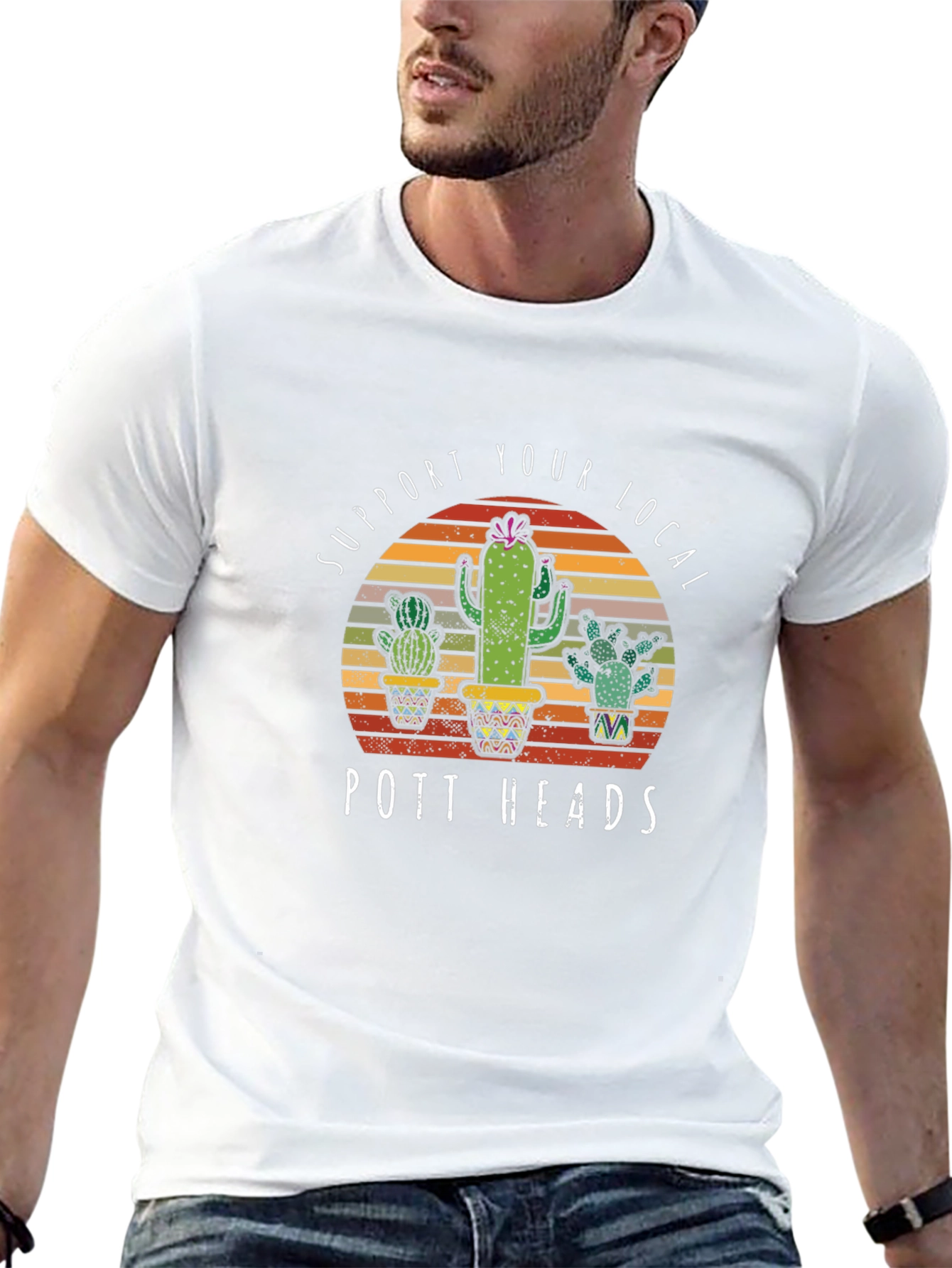 Pott Heads Cactus Graphic Tee