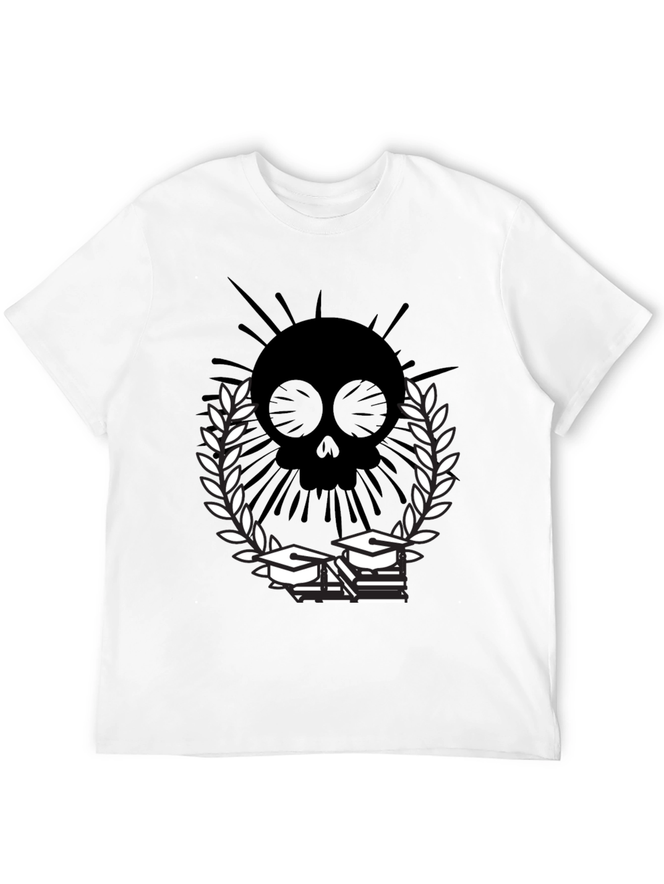 Skull Grad T-Shirt - Academic Style