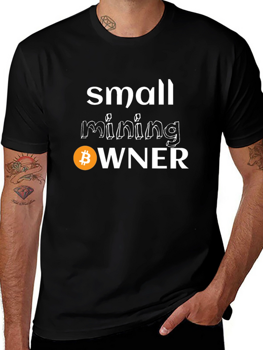 Bitcoin Small Mining Owner Black T-Shirt
