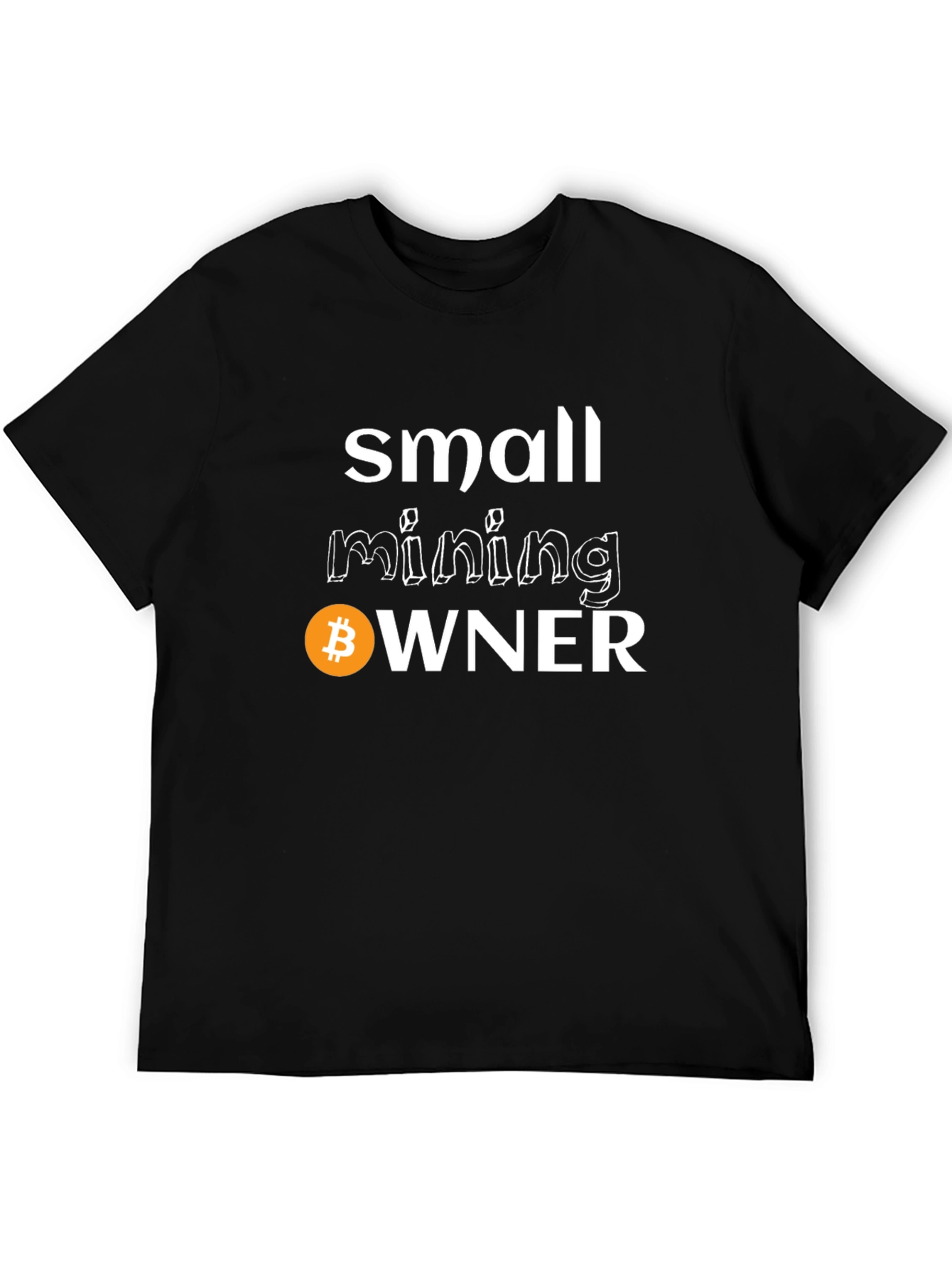 Bitcoin Small Mining Owner Black T-Shirt