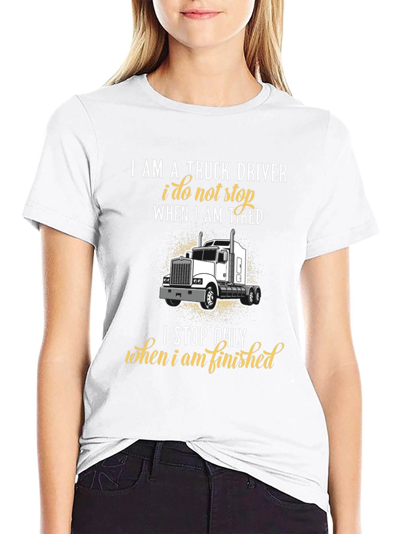 Truck Driver Graphic T-Shirt - Never Stop