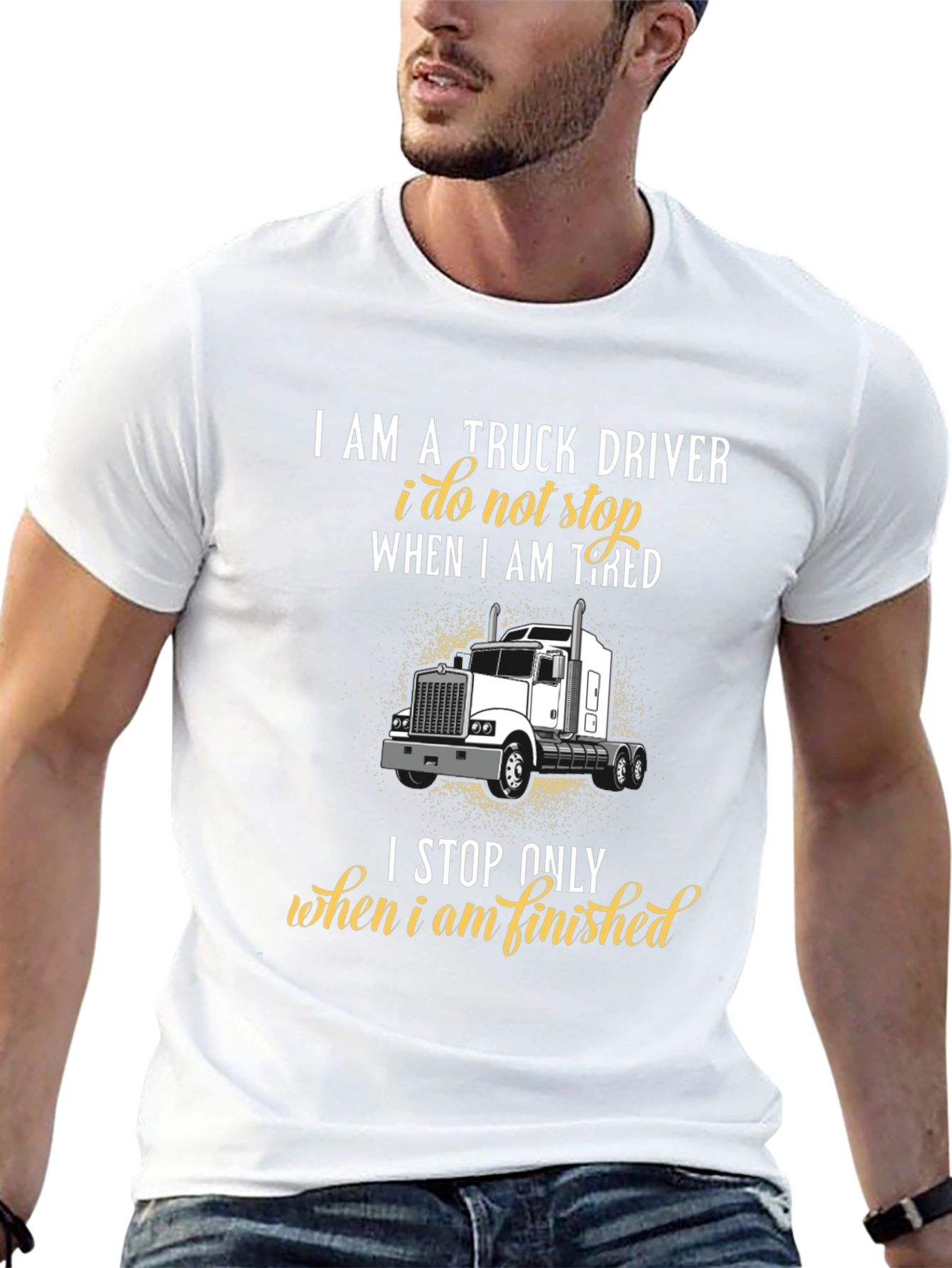 Truck Driver Graphic T-Shirt - Never Stop