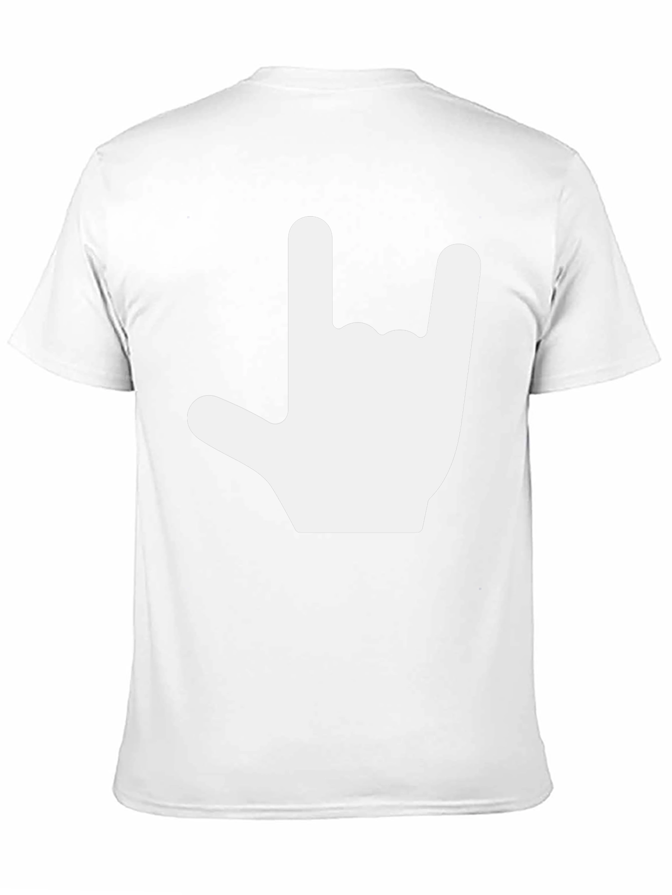 Rock On Hand Gesture Black Tee