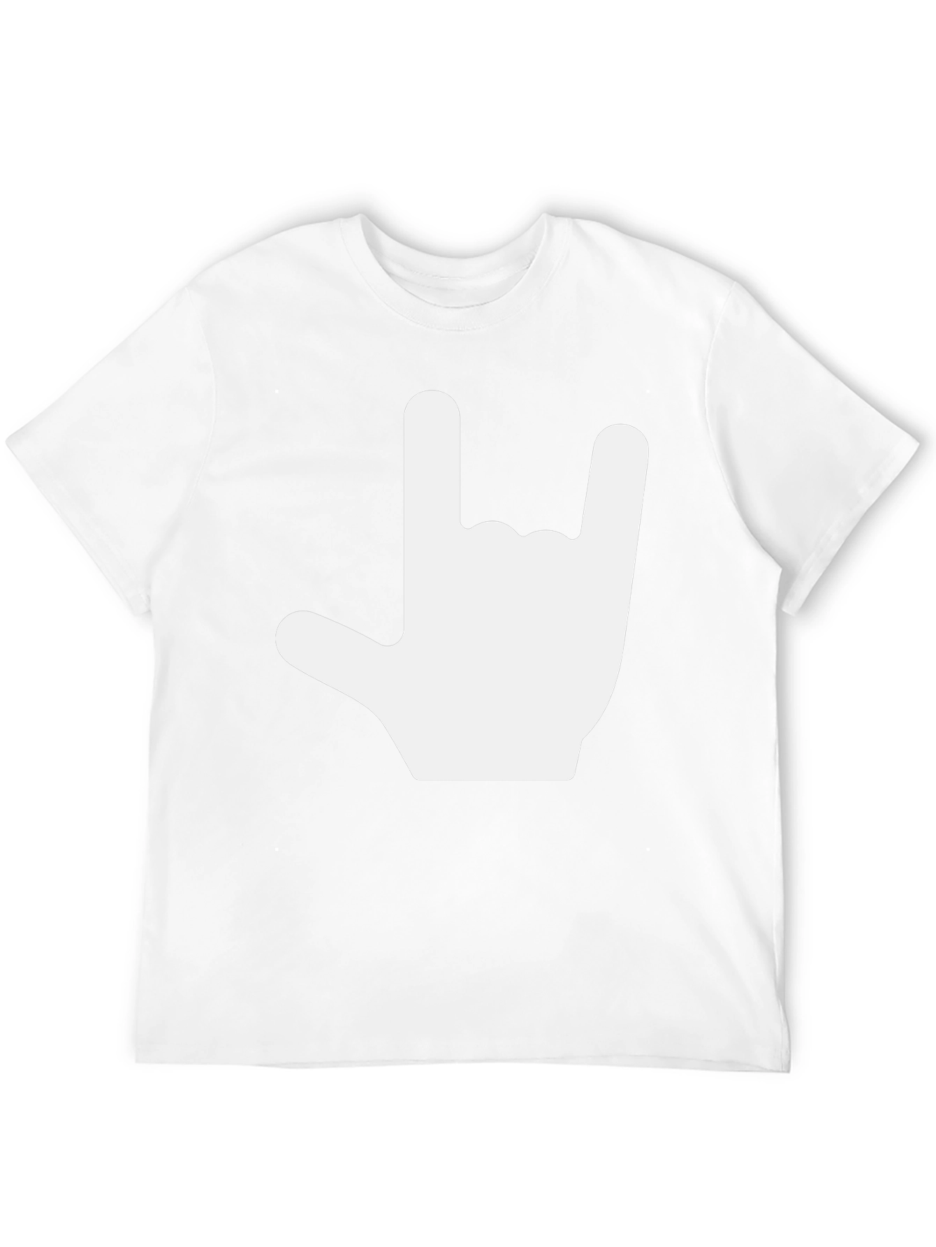 Rock On Hand Gesture Black Tee