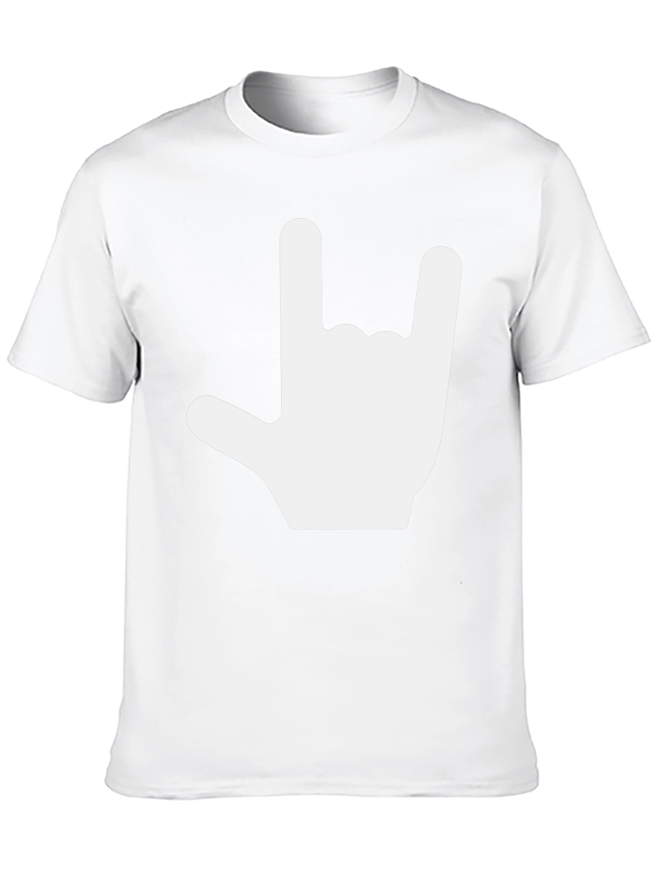 Rock On Hand Gesture Black Tee