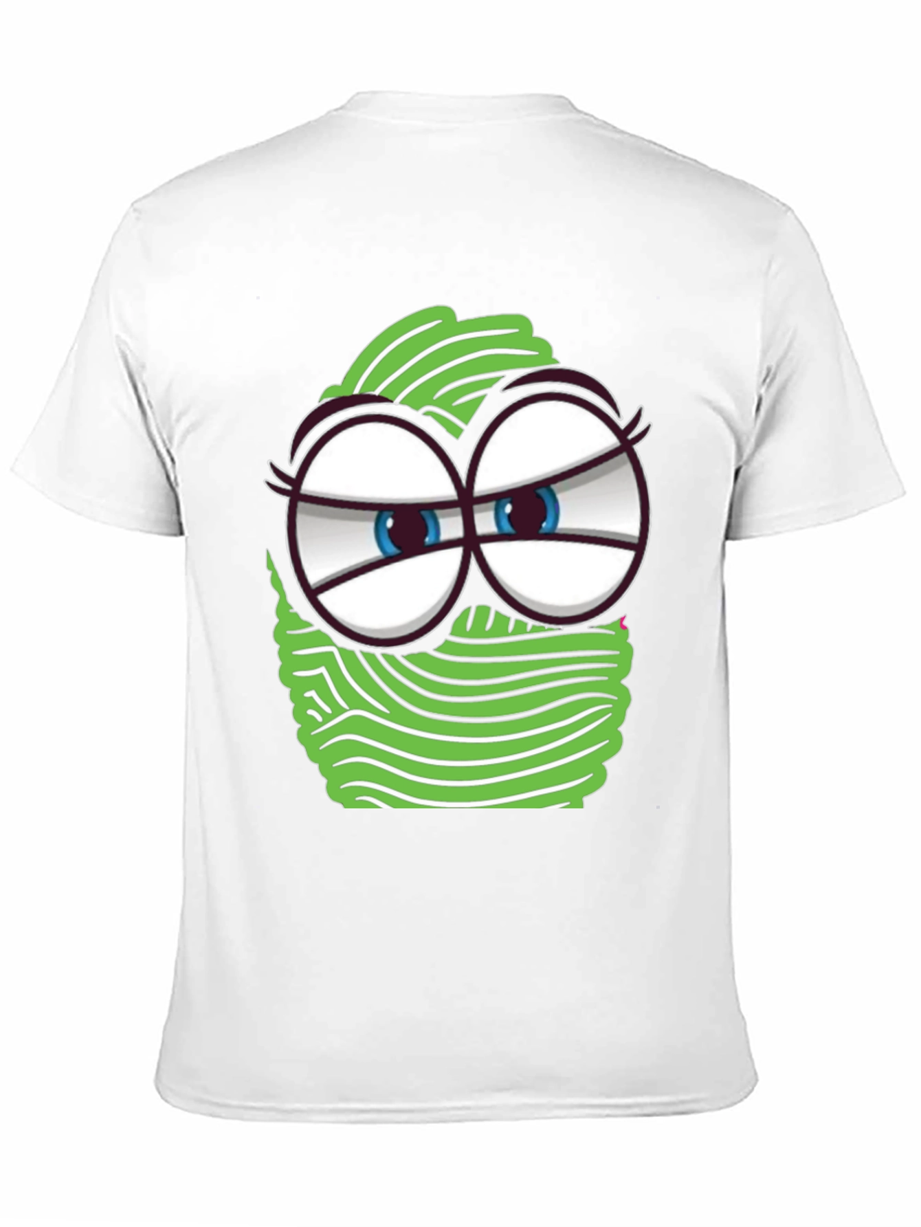 Funny Cartoon Face Graphic Tee - Black