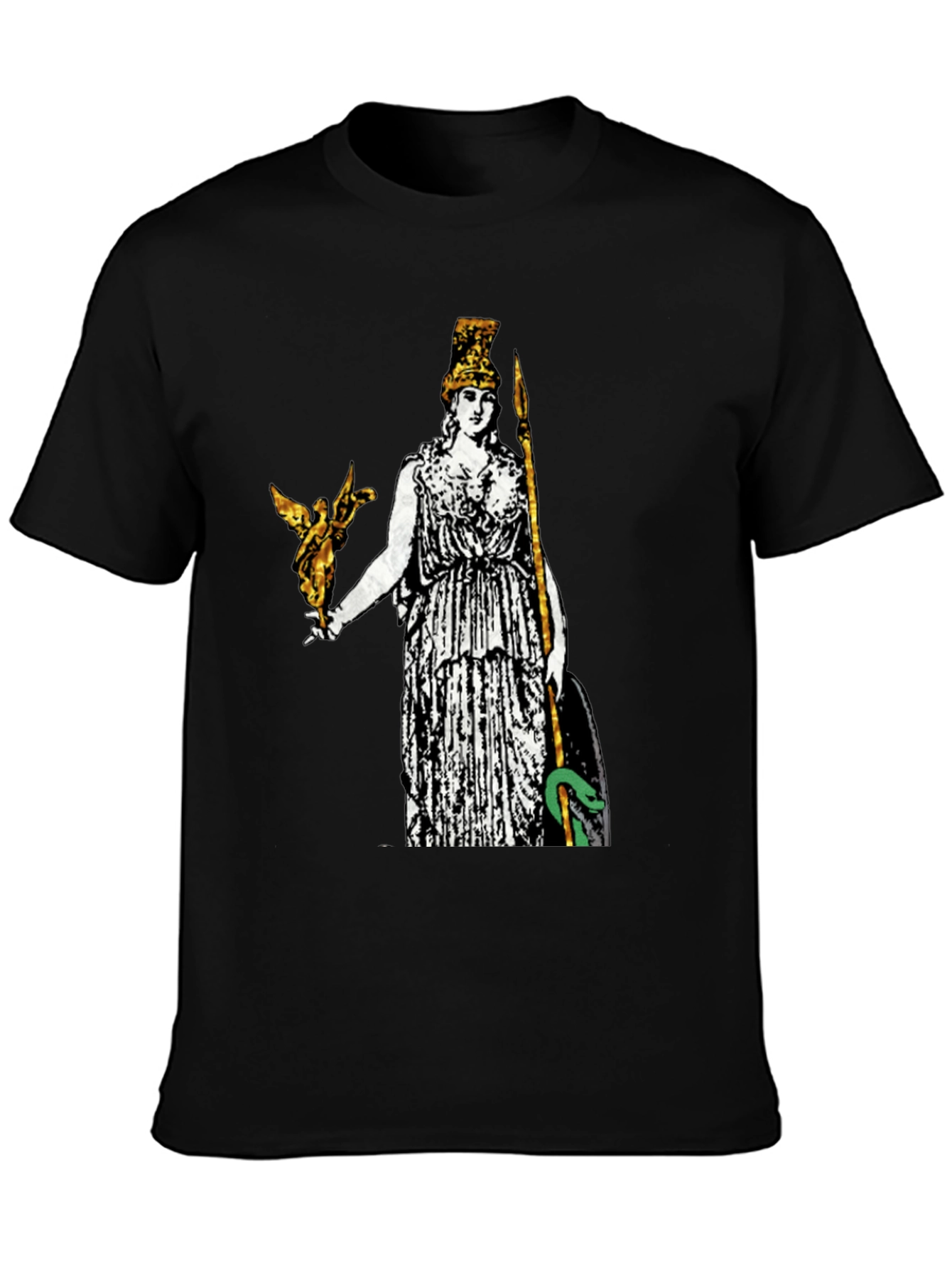 Athena Graphic Print Tee - Black
