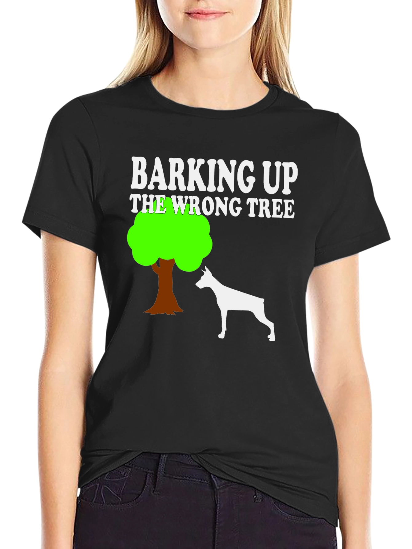 Barking Up The Wrong Tree Dog Graphic T-Shirt