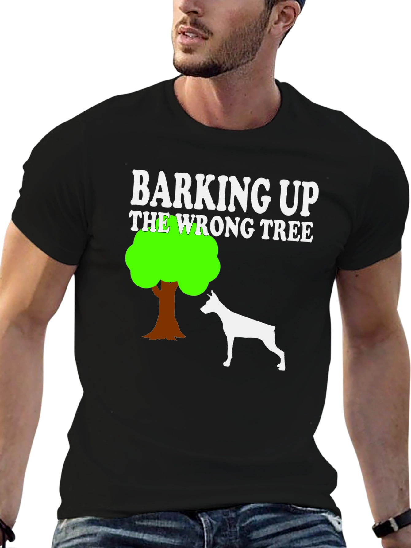 Barking Up The Wrong Tree Dog Graphic T-Shirt